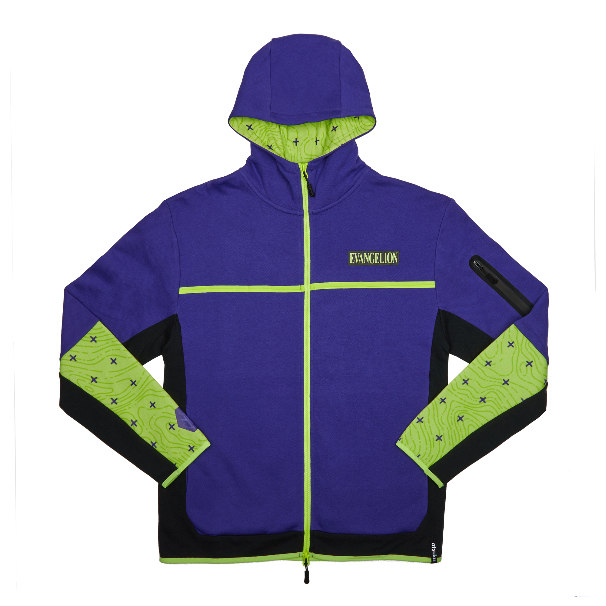 Eva Unit-01 Contrast Zip Hoodie