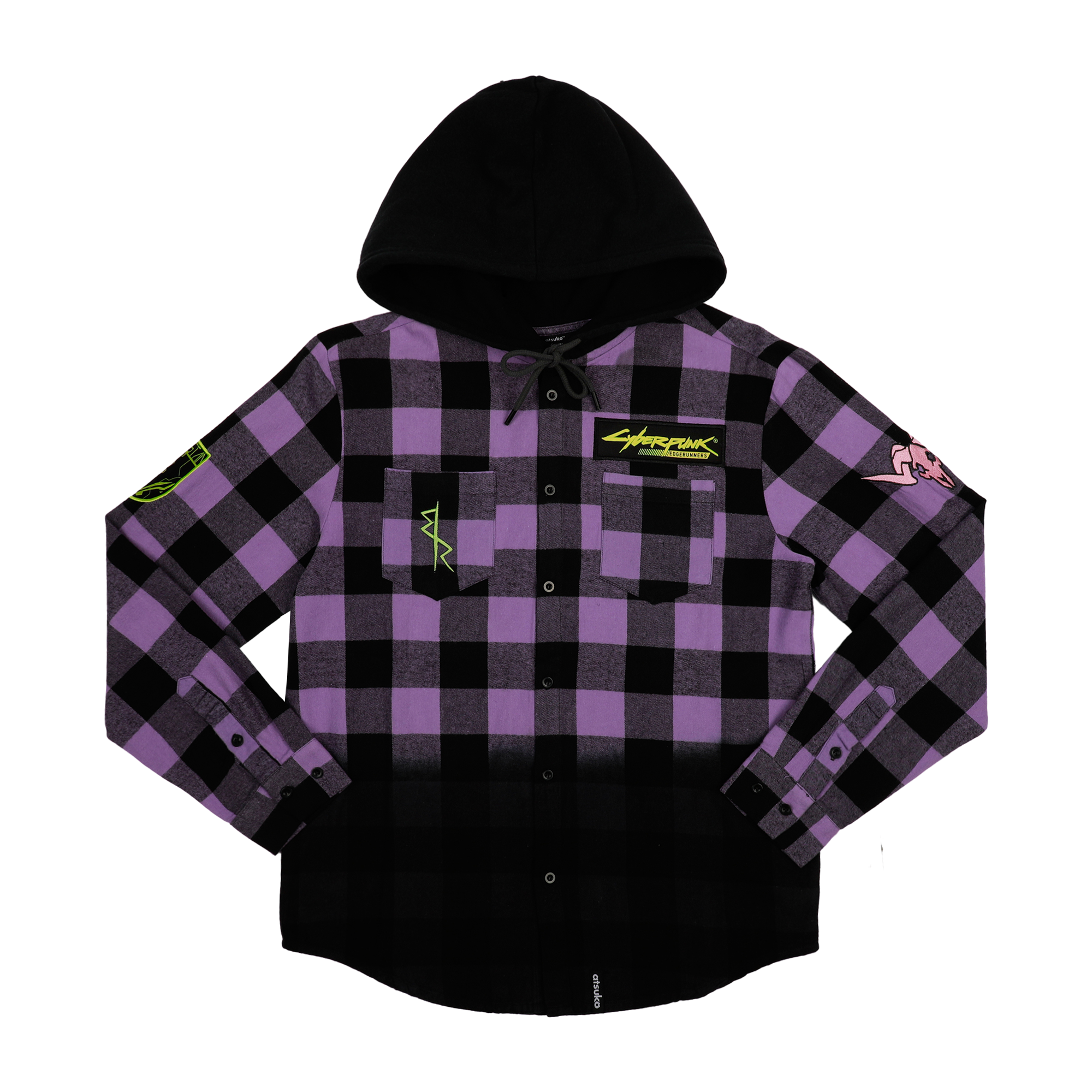 Edgerunners Flannel Hoodie