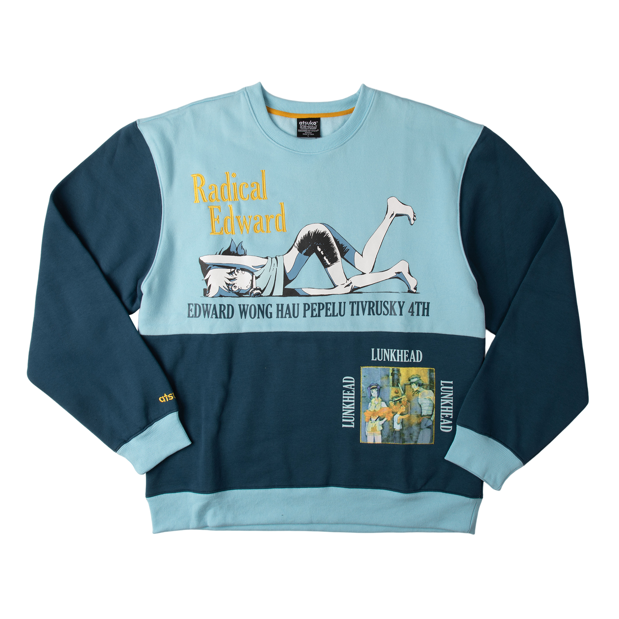 Radical Edward & Ein Patchwork Panel Crew Neck Sweatshirt