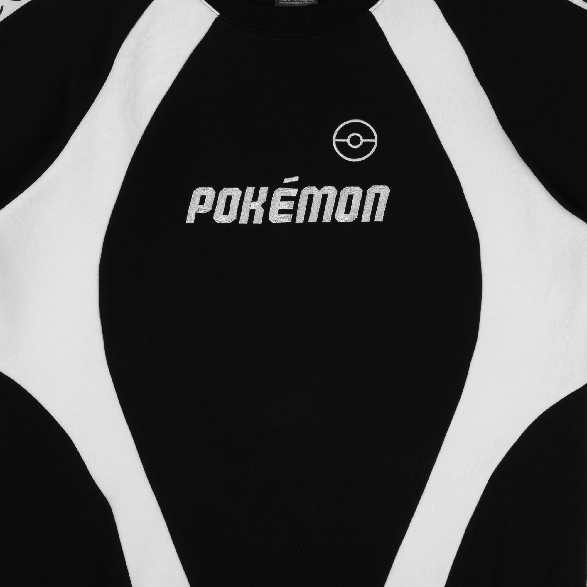 Poké Ball & Logo Black Crew Neck Black Sweater