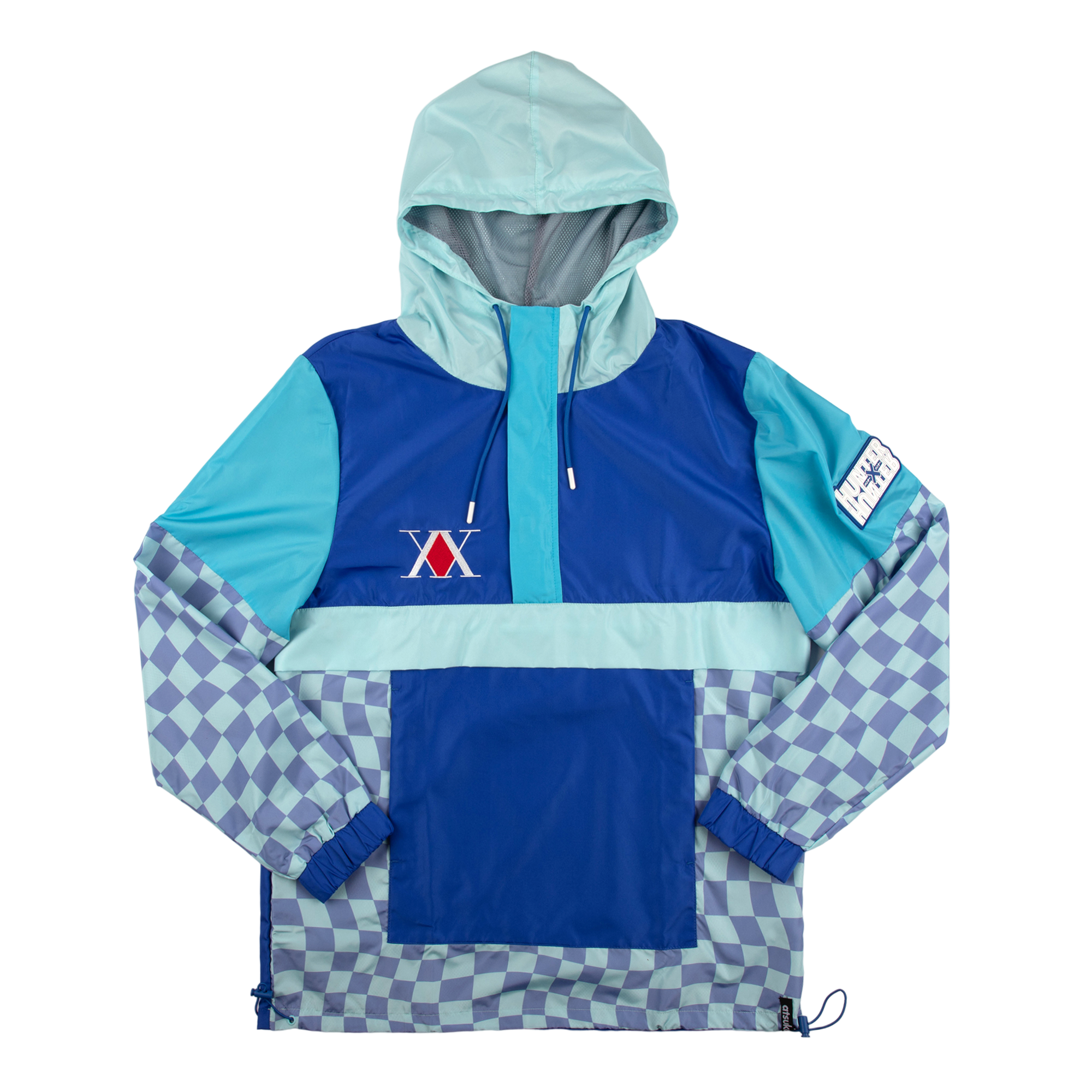 Hunter X Hunter Killua Blue Checkered Anorak | Official Apparel Hunter X Hunter Killua Blue Checkered Anorak | Official Apparel