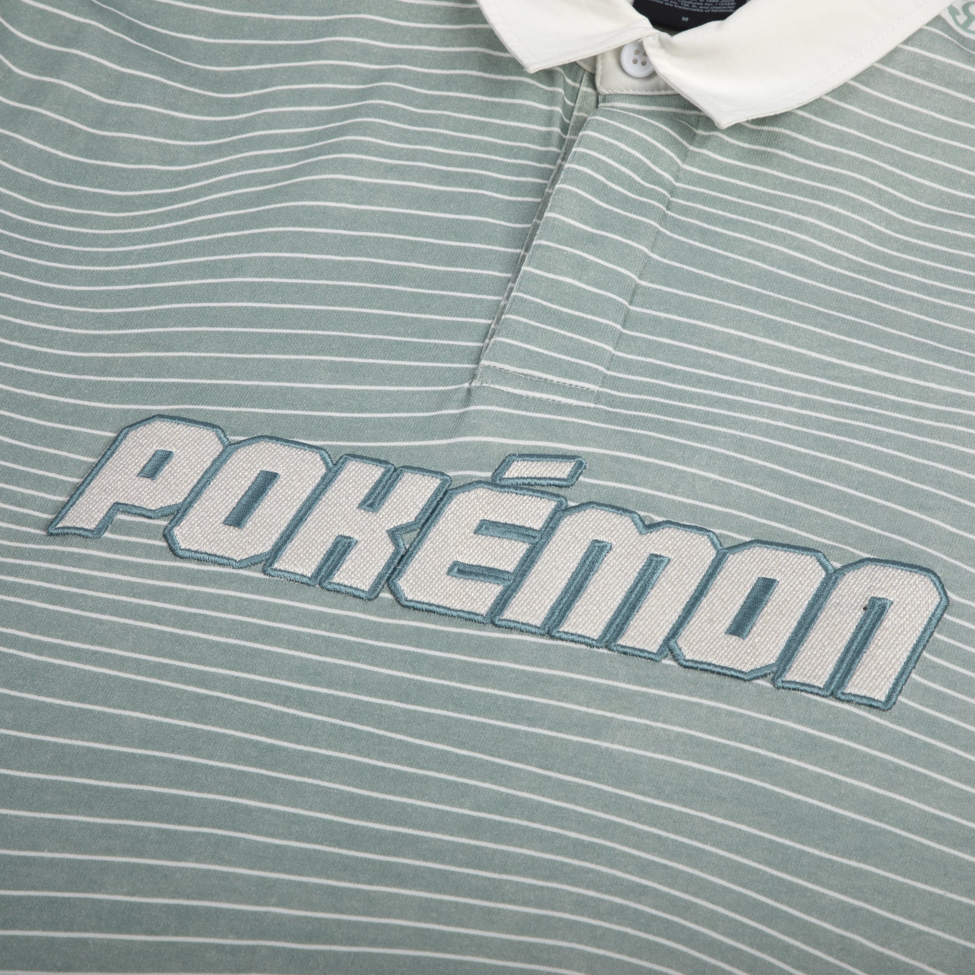 Logo Striped Silver Blue Rugby Shirt
