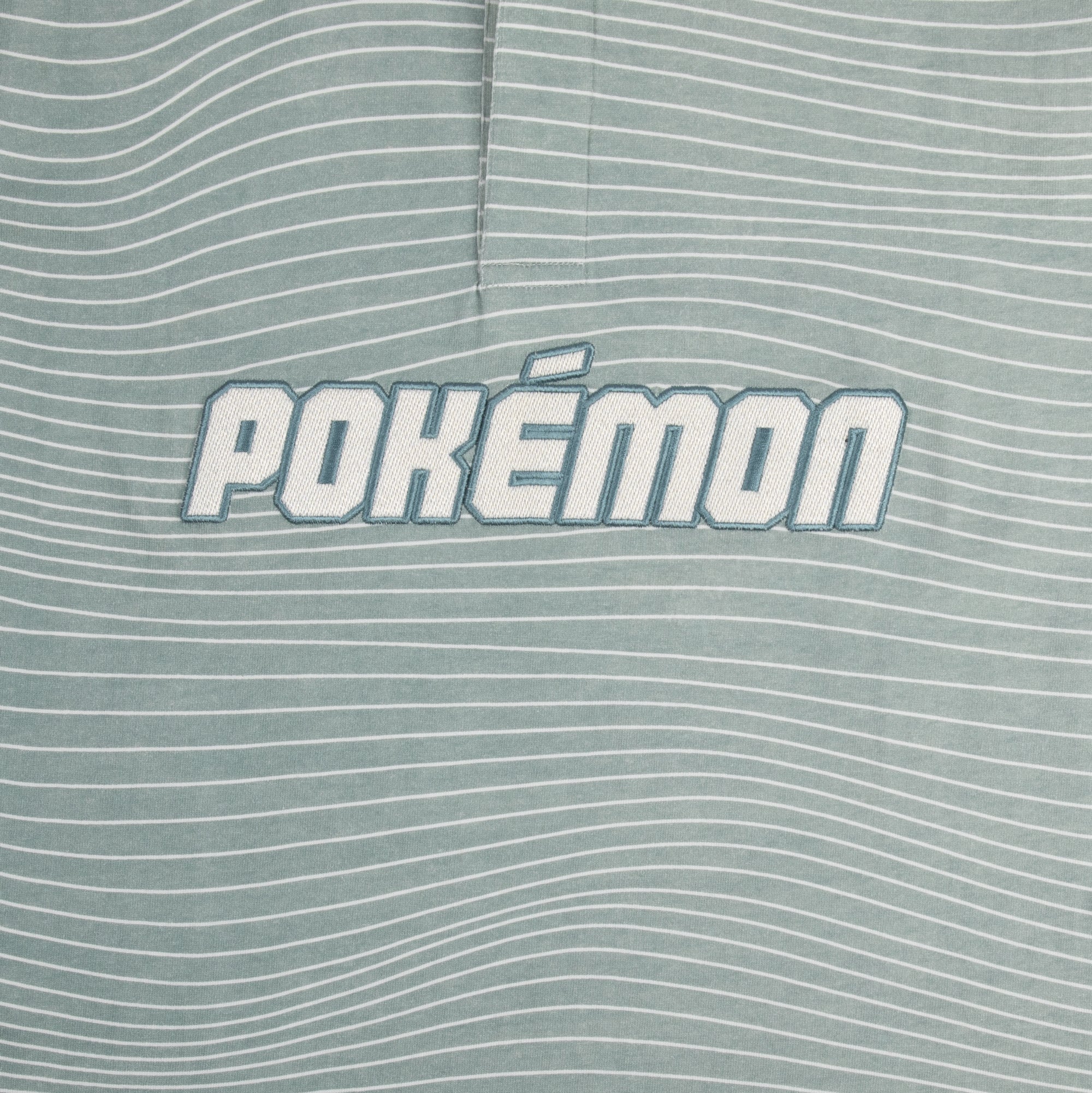 Logo Striped Silver Blue Rugby Shirt