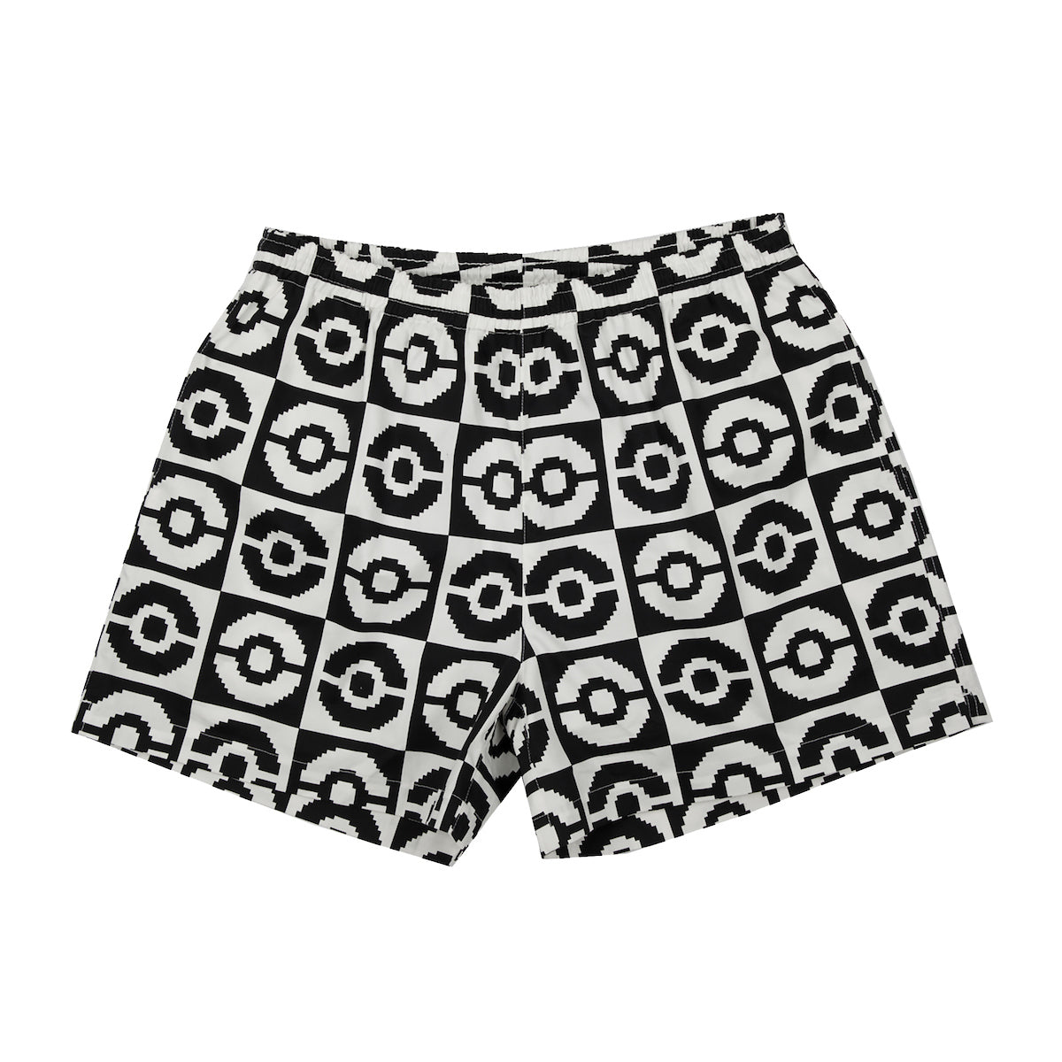 Poké Ball Allover Black & White Shorts