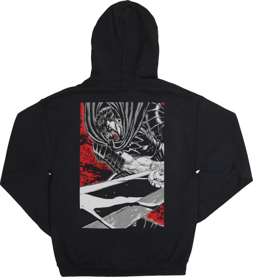 Guts Rage Black Hoodie Berserk Atsuko