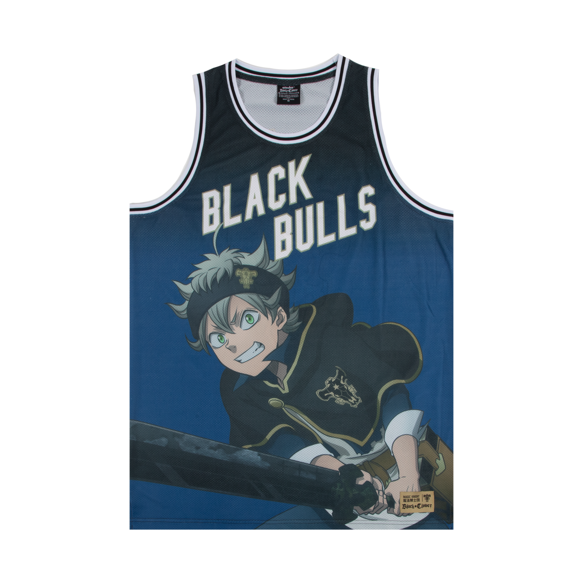 Personalized Black Bulls Black Clover Baseball Jersey