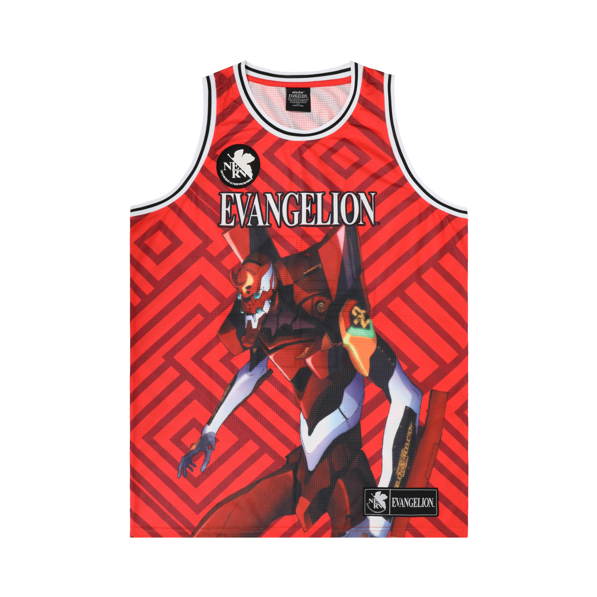 Eva Unit-02 Basketball Red Jersey