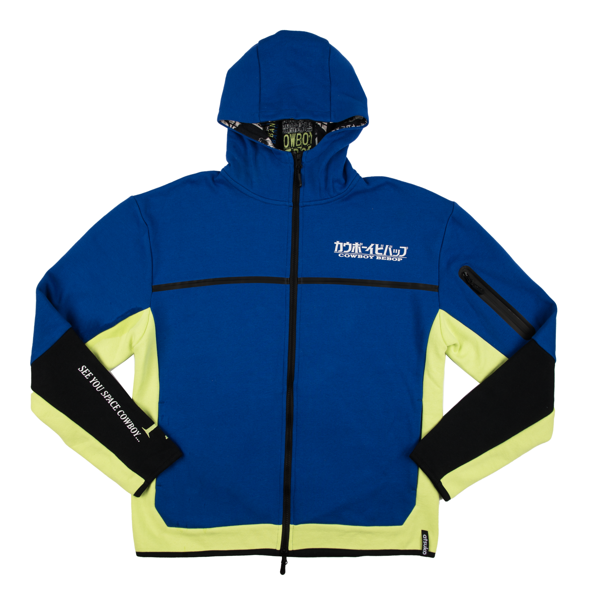 Spike Spiegel Contrast Zip Hoodie