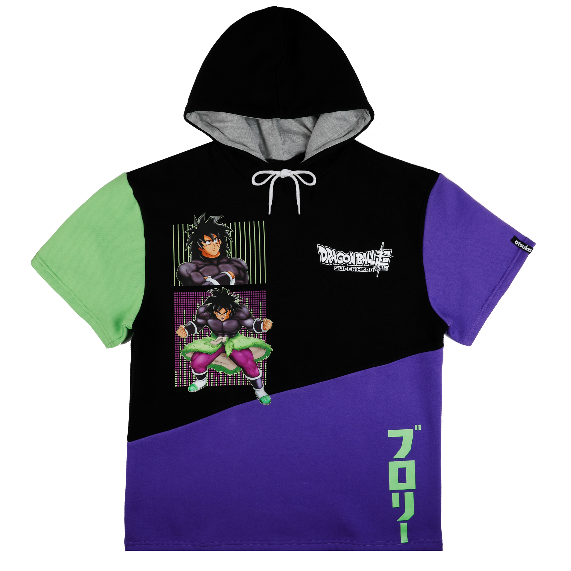 Dragon Ball Super Super Hero Broly Split Short Sleeve Hoodie