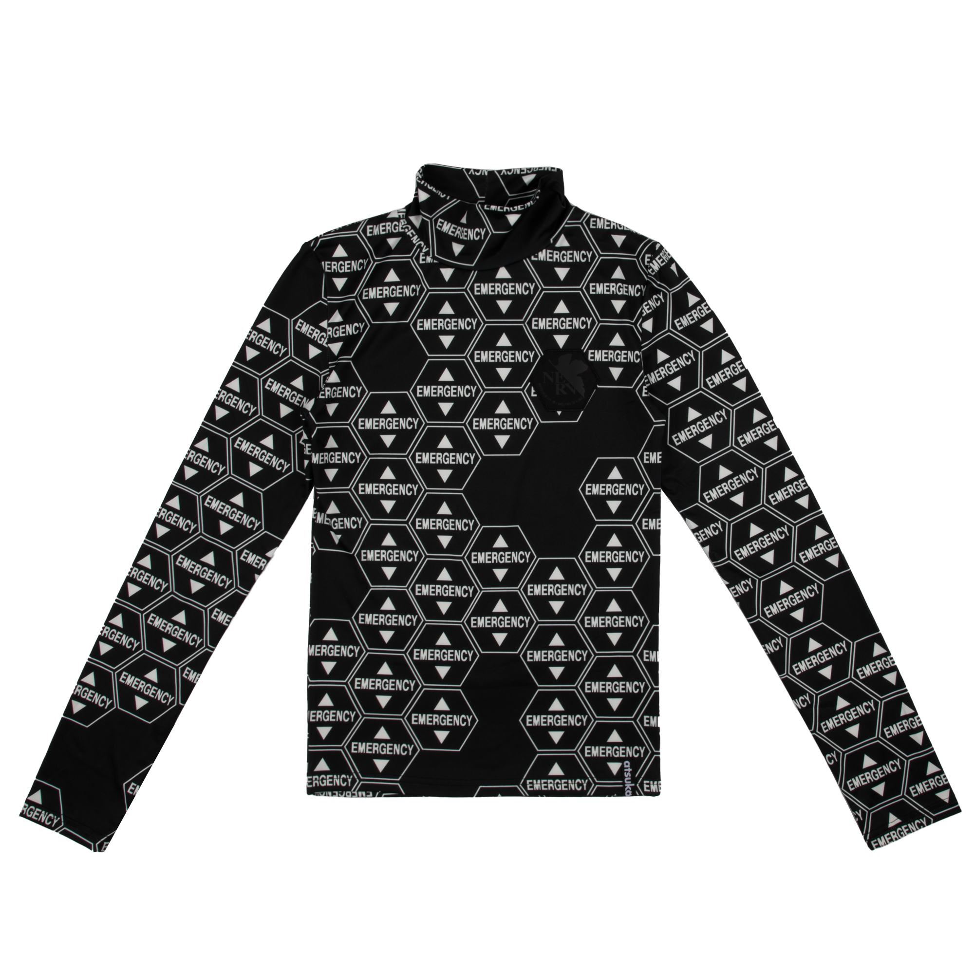 NERV Emergency Mock Black Turtleneck
