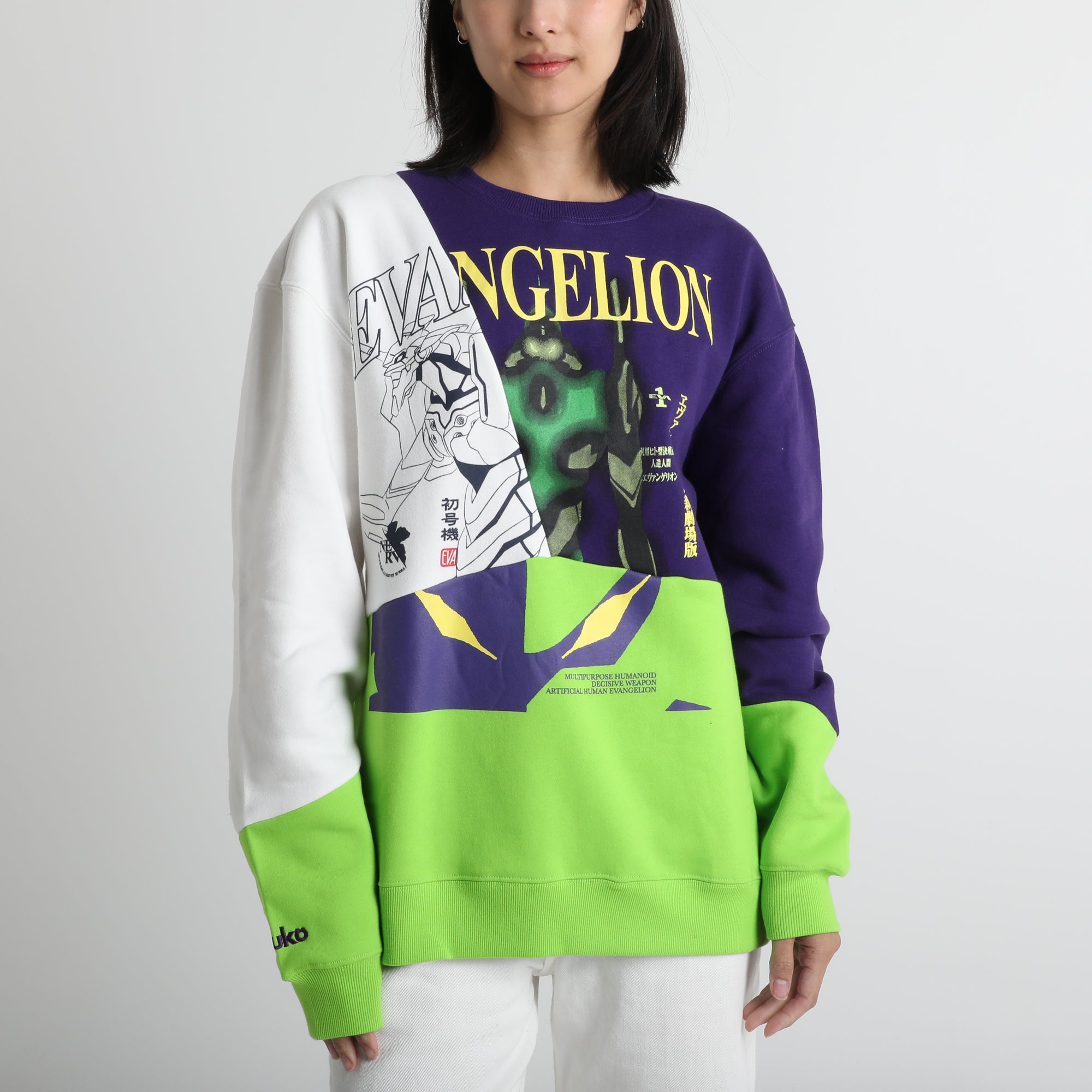 Eva Unit-01 Split Crew Neck Sweatshirt