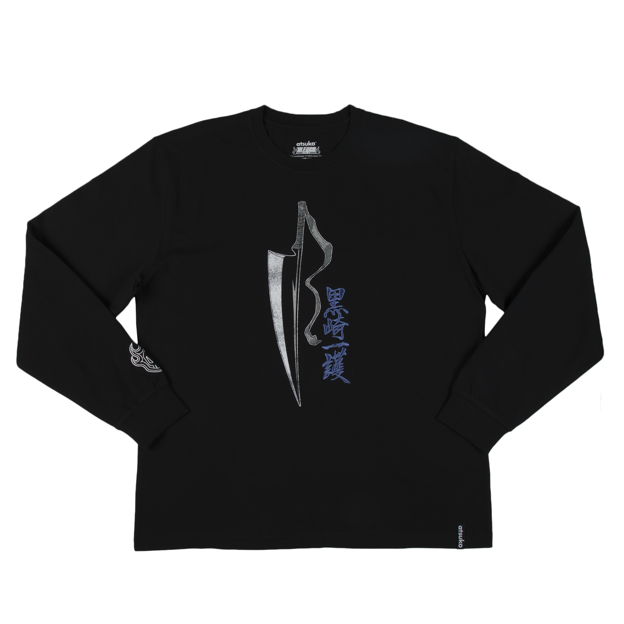 Zangetsu and Ichicgo Embroidered Black Long Sleeve