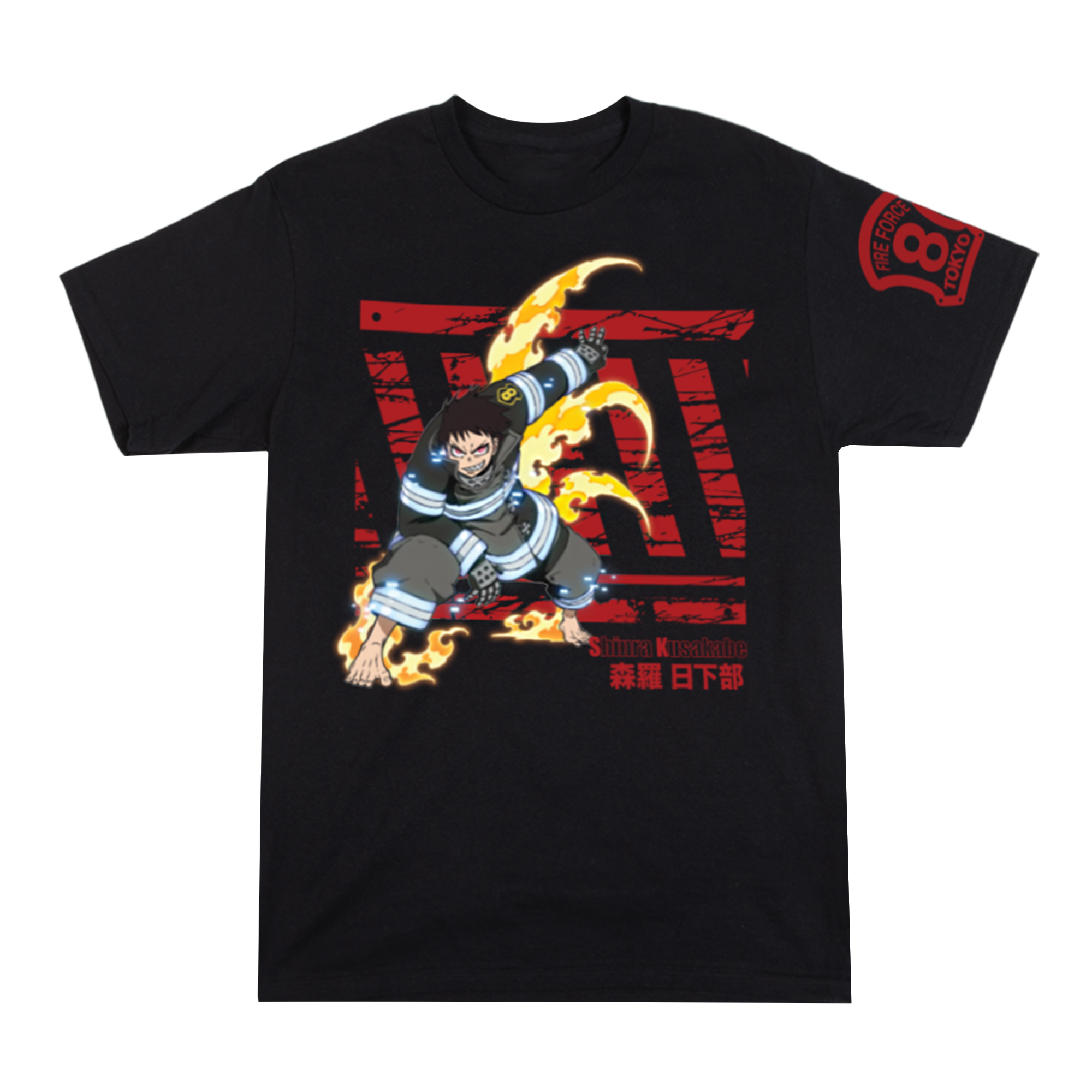 DGSGSWTT Anime Fire Force T-Shirt Merch Short Sleeved Unisex