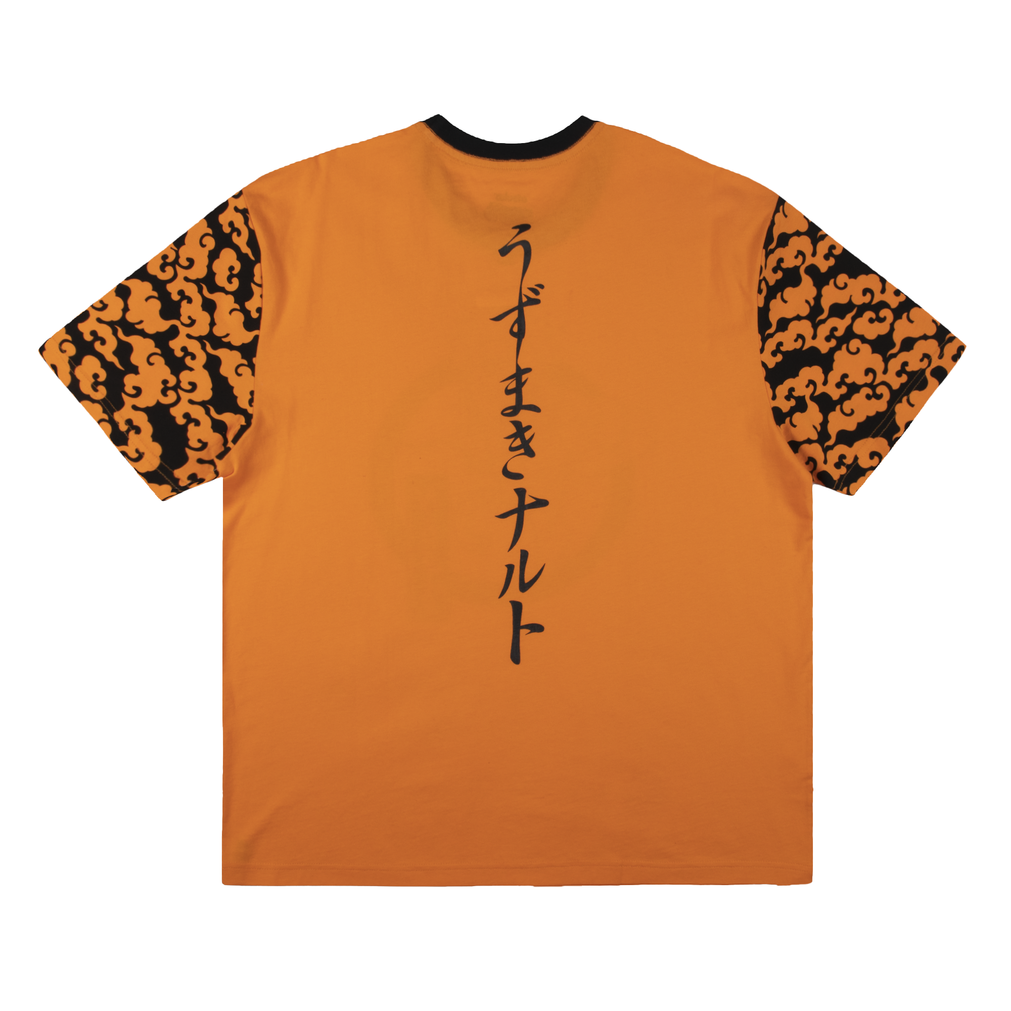 Naruto Pattern Sleeve Orange Tee
