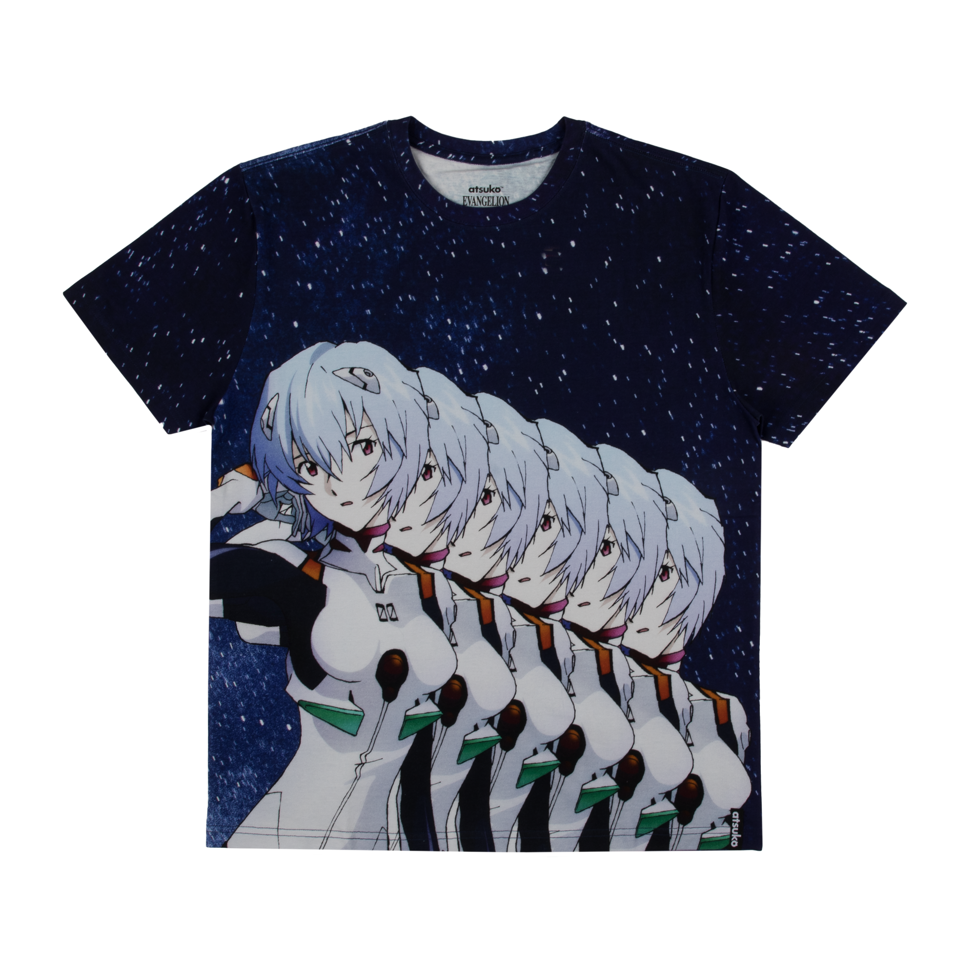 Evangelion Rei Repeats Galaxy Print Tee | Official Apparel