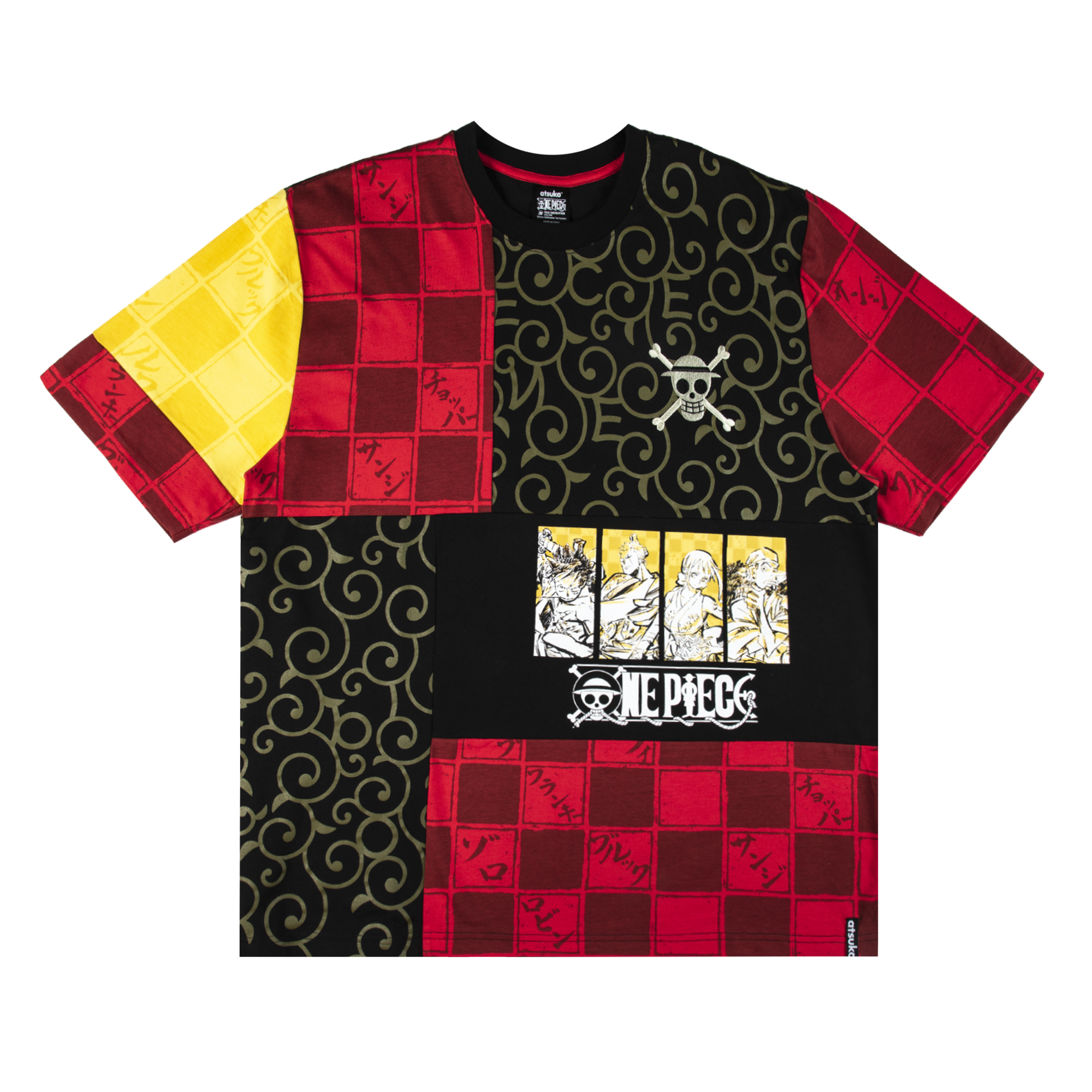 One Piece Patchwork Red Tee | Official Apparel & Accessories