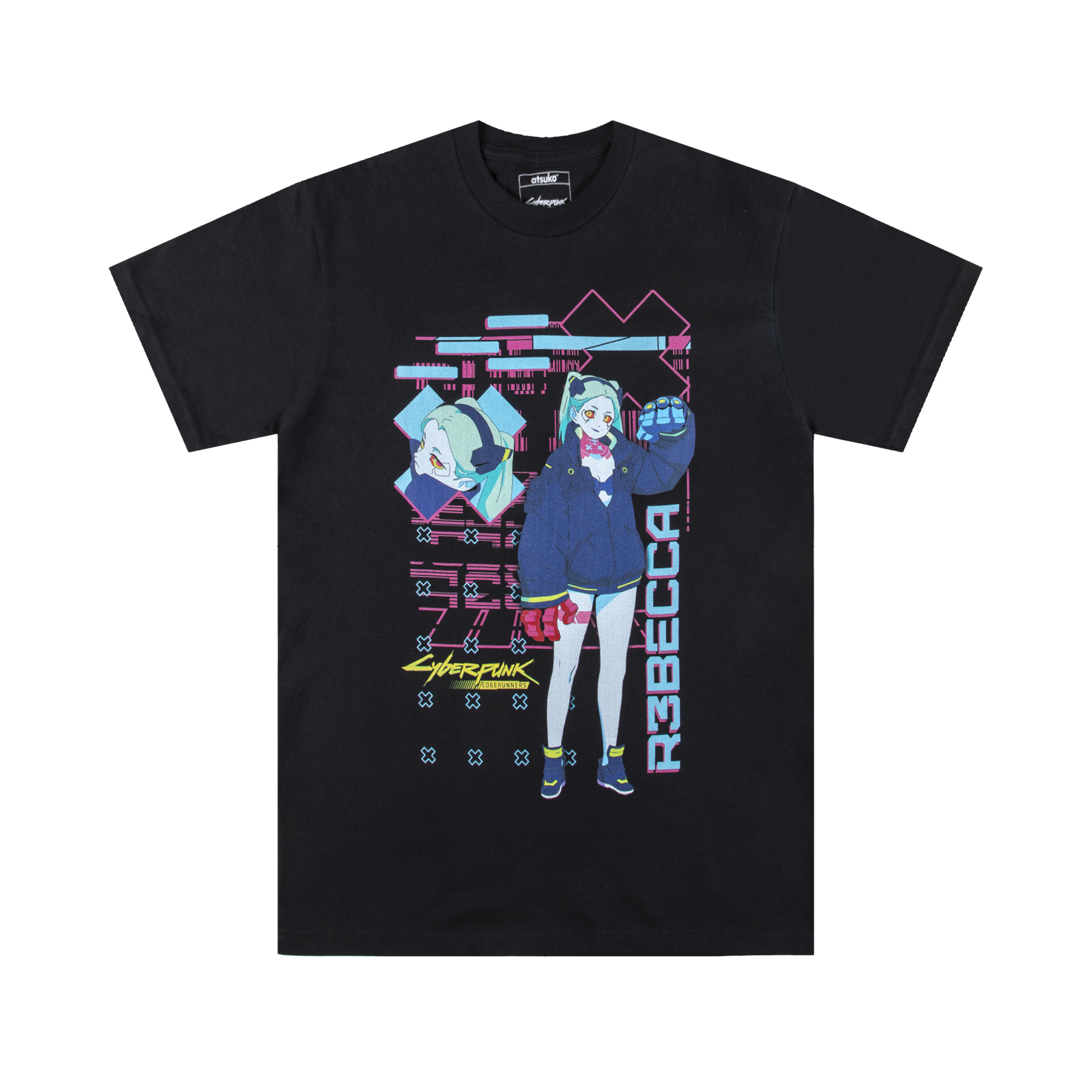 Cyberpunk: Edgerunners Rebecca Posing Black Tee | Official Apparel 
