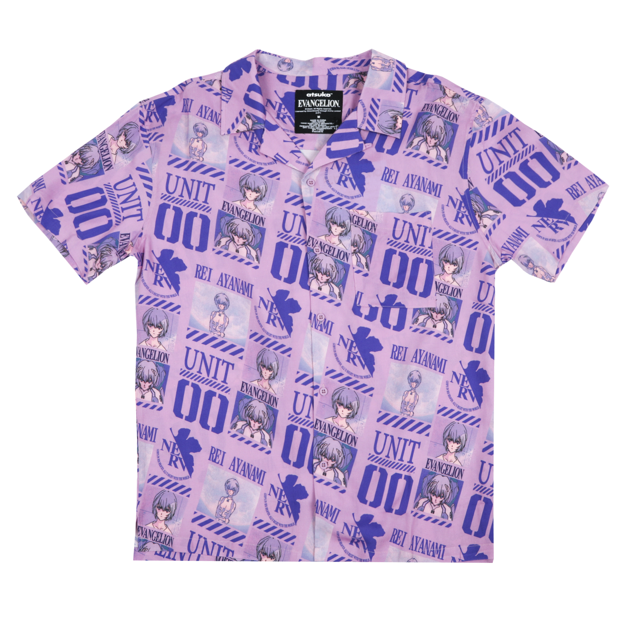 Eva Unit-00 Purple Button-Down Shirt