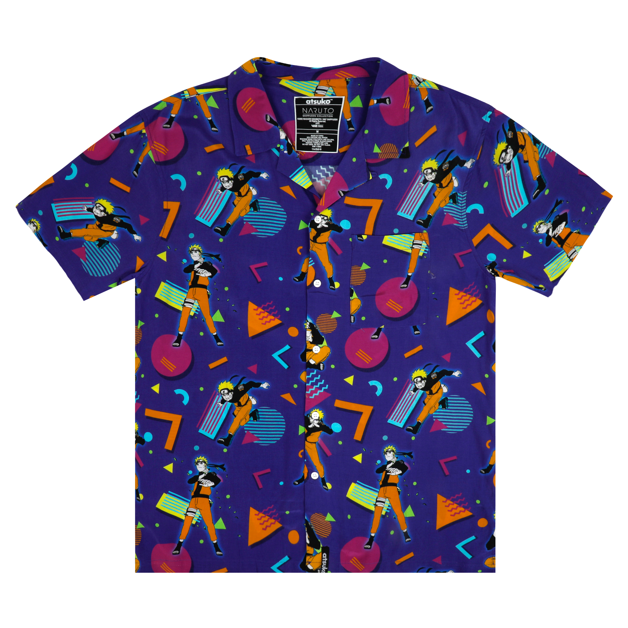 Naruto Retro Button-Down Shirt | Official Apparel & Accessories