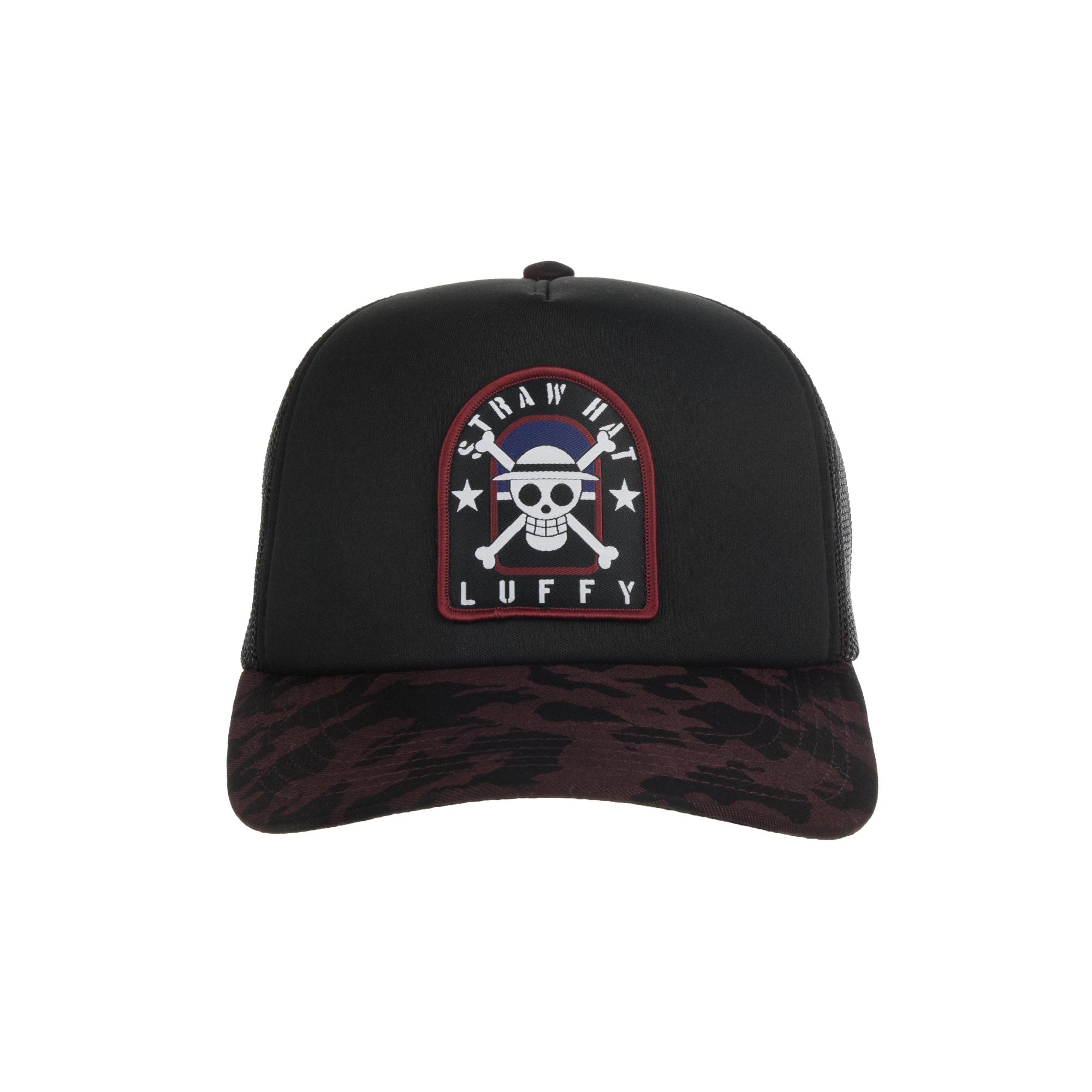 One Piece Red Tonal Camo Hat