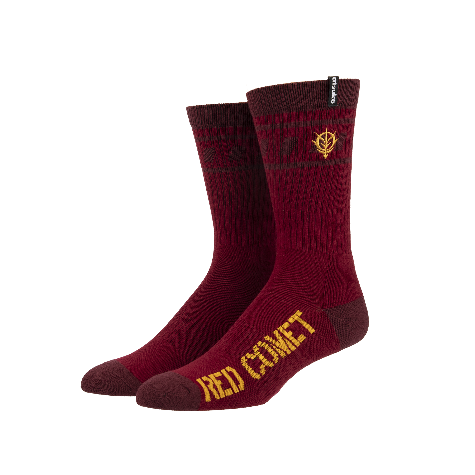 Red Comet Athletic Crew Socks
