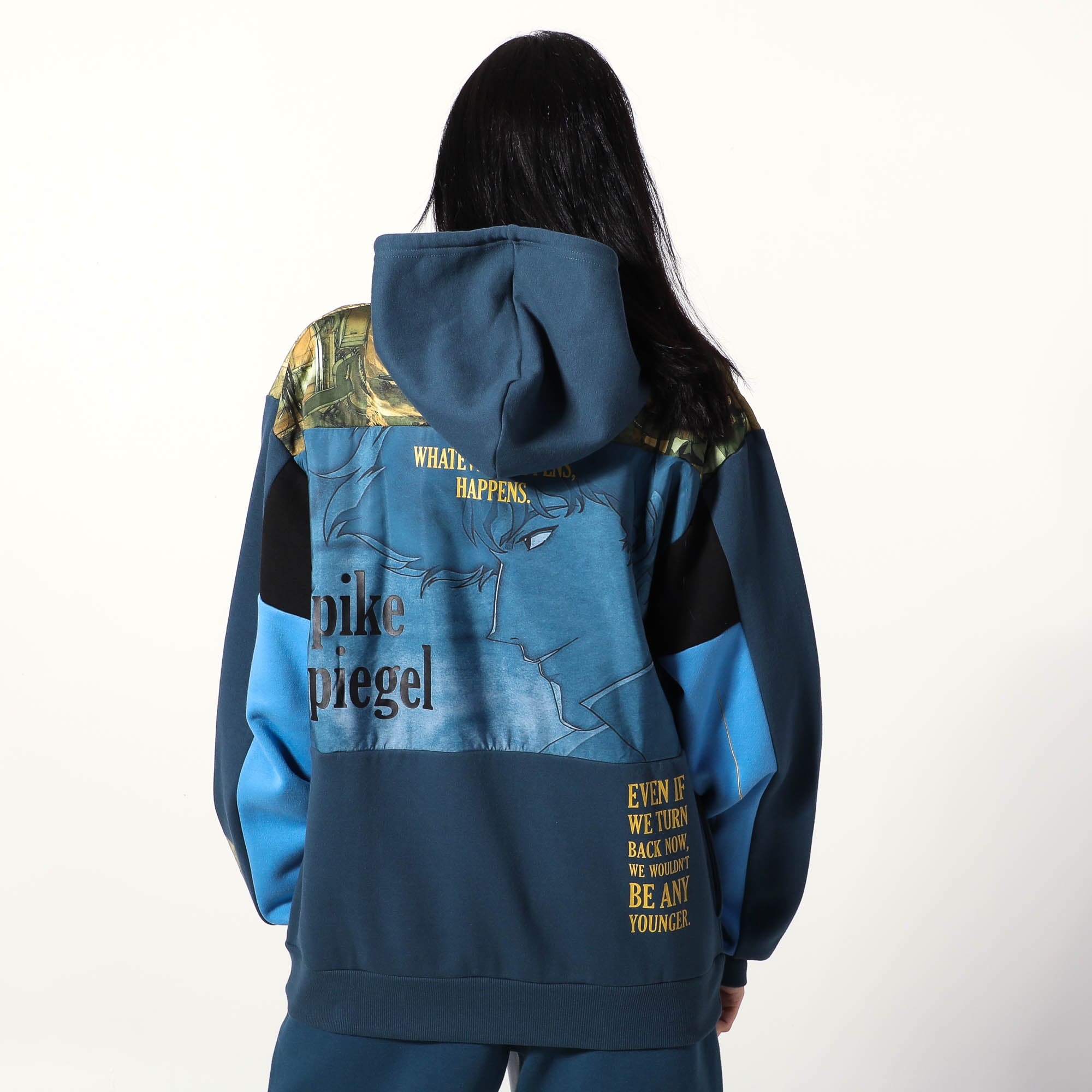 Spike Spiegel Patchwork Panel Hoodie