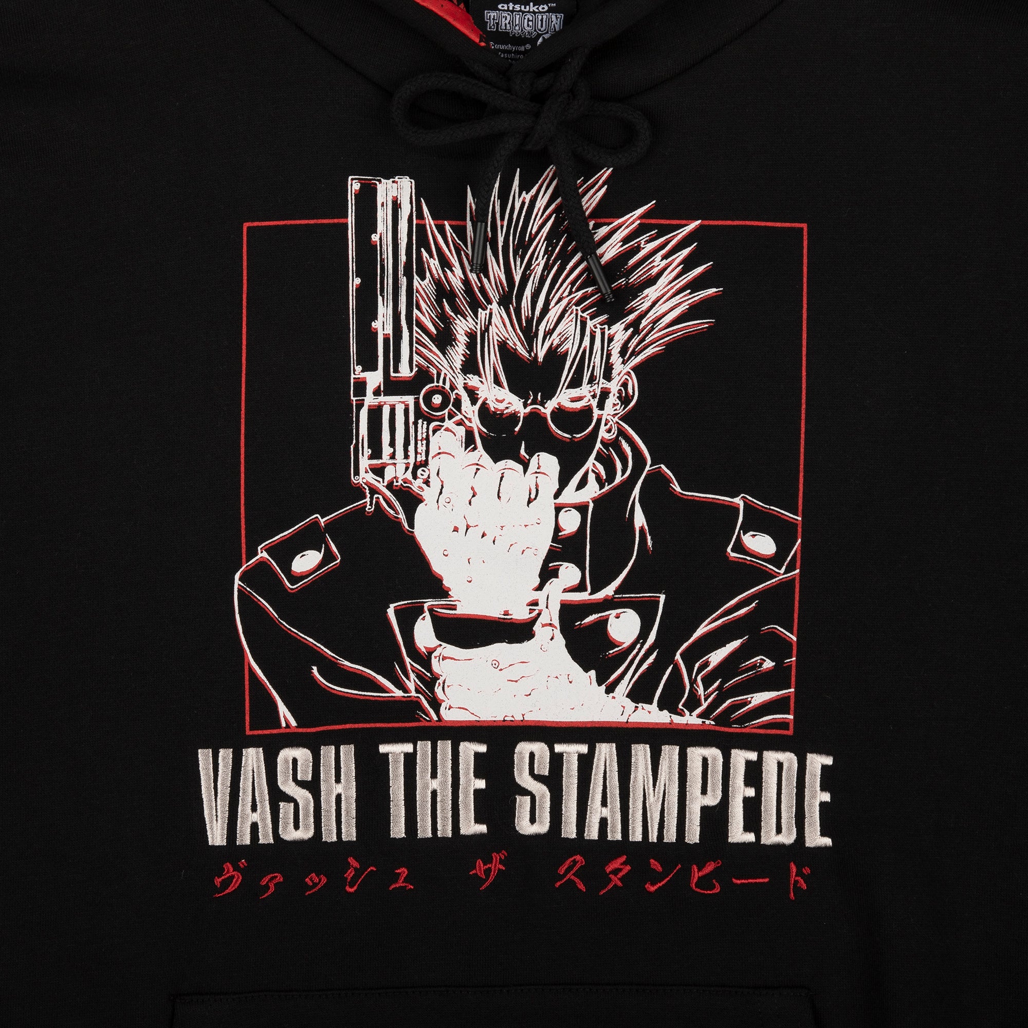 Trigun Vash The Humanoid Typhoon Black Hoodie Official Apparel Accessories Atsuko Trigun Atsuko