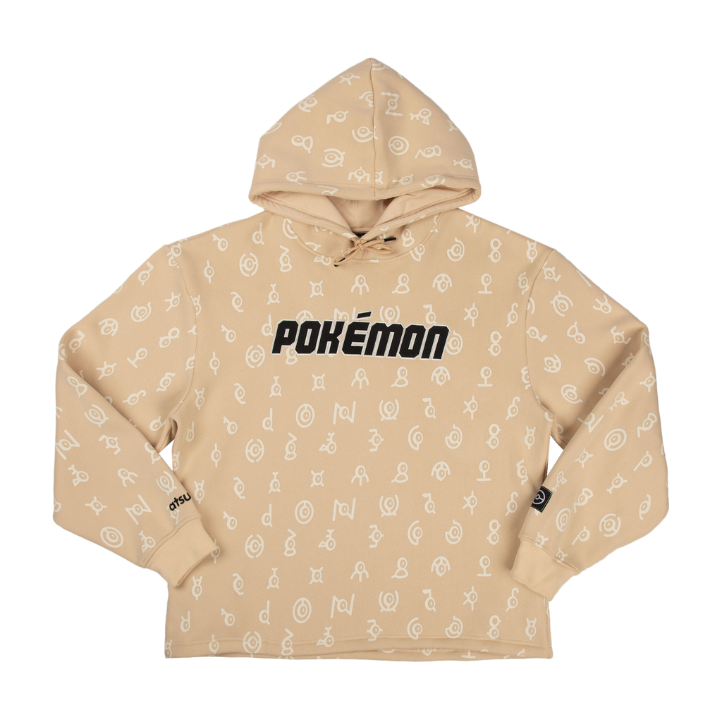 Pokémon Unown Tan Hoodie | Official Apparel & Accessories Pokémon Unown Tan Hoodie | Official Apparel & Accessories