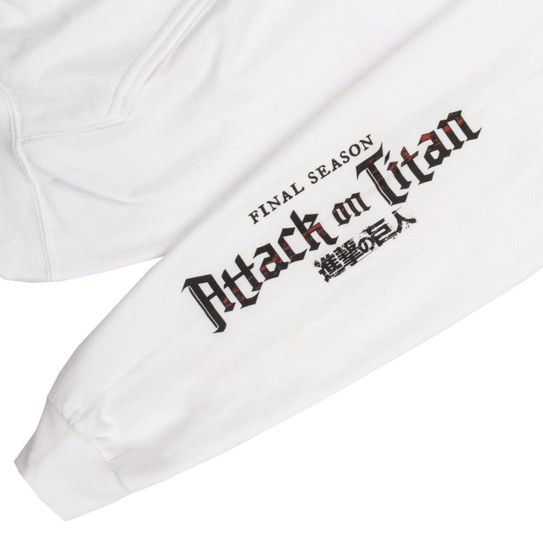 Attack on Titan Levi Ackerman ODM White Hoodie Official Apparel