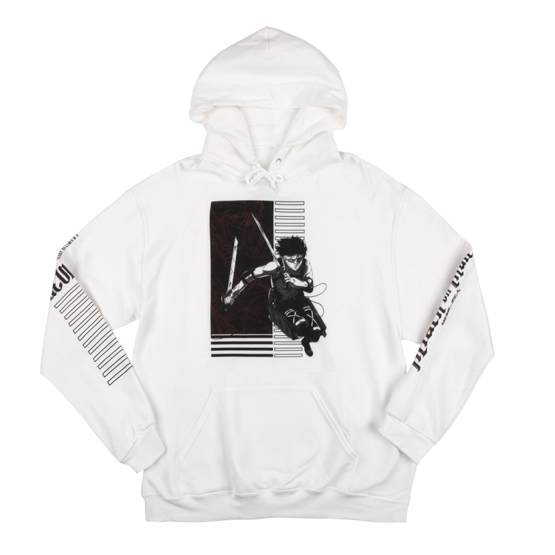 Attack on Titan Levi Ackerman ODM White Hoodie Official Apparel