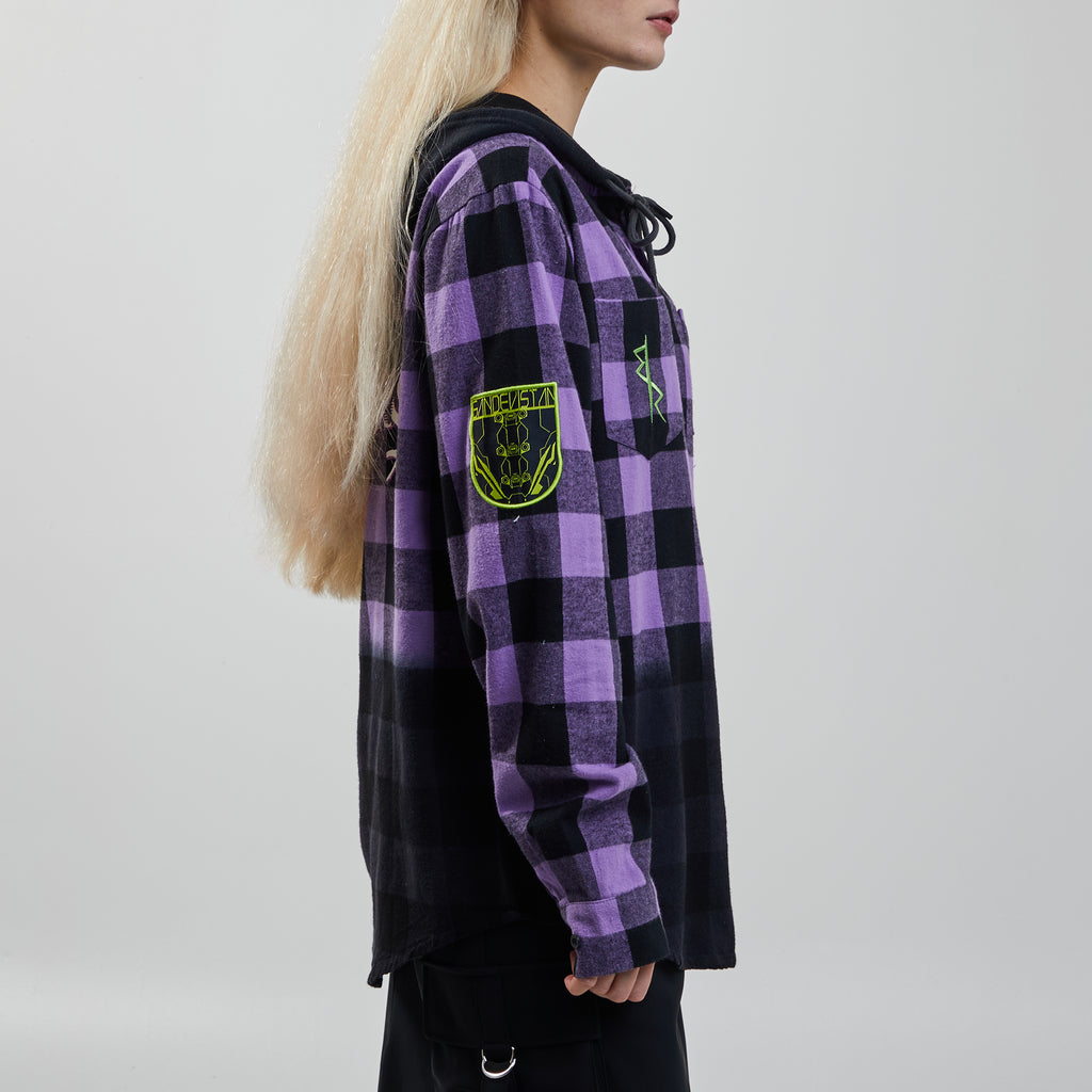 Cyberpunk Edgerunners Flannel Hoodie Cyberpunk Edgerunners Atsuko