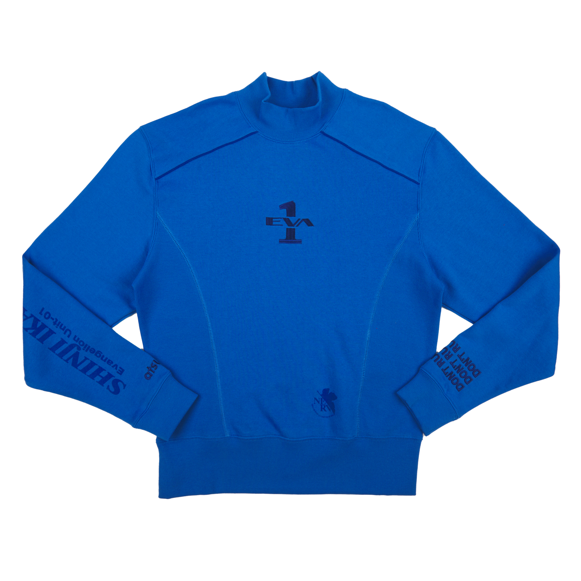 Shinji Ikari Blue Mock Neck Sweatshirt