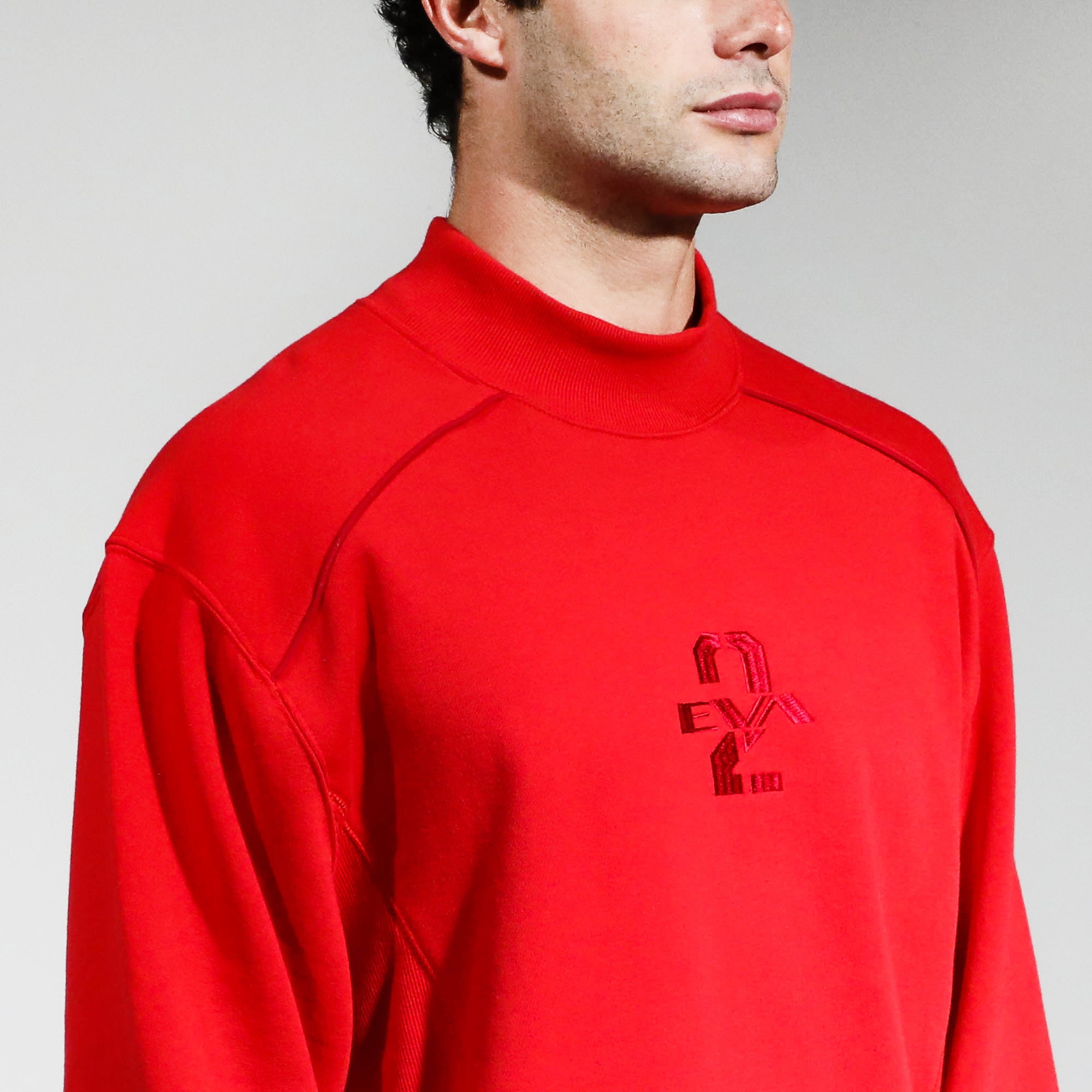 Asuka Langley Red Mock Neck Sweatshirt