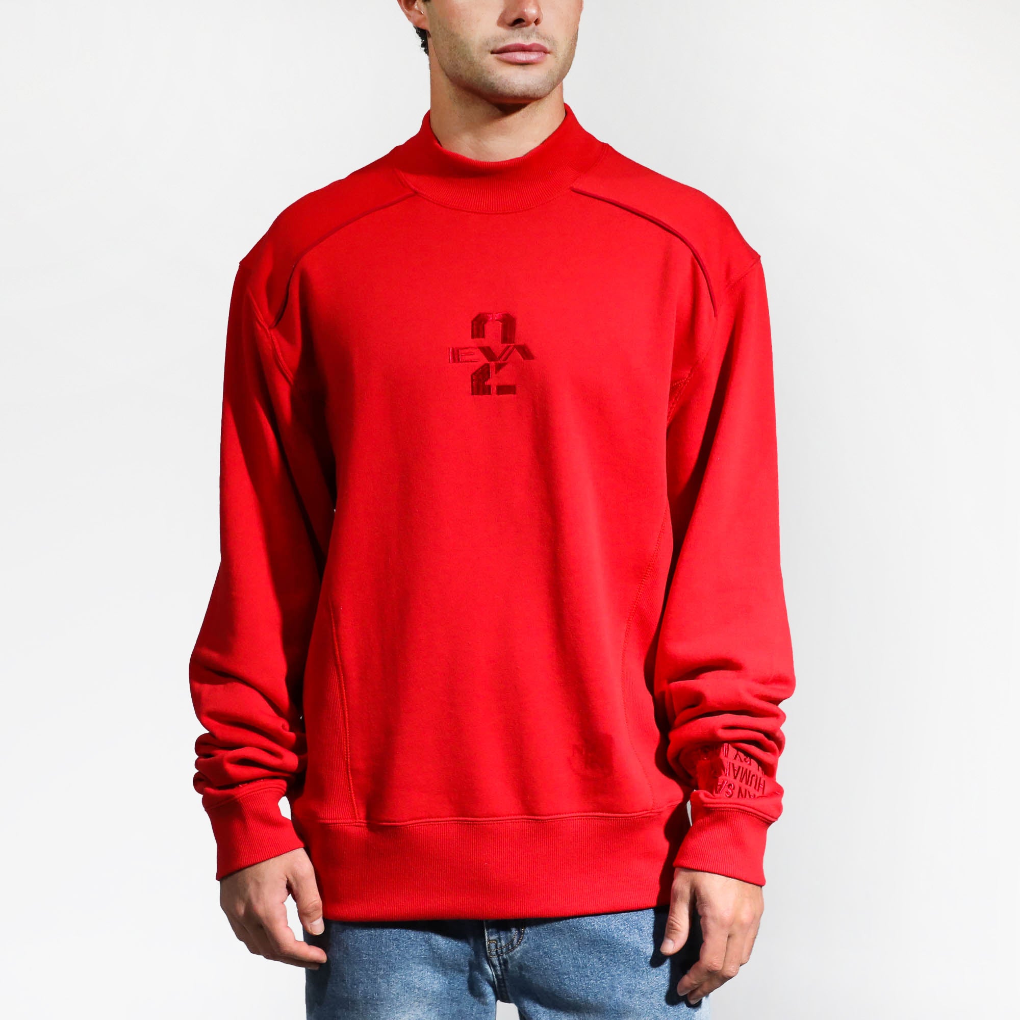 Asuka Langley Red Mock Neck Sweatshirt