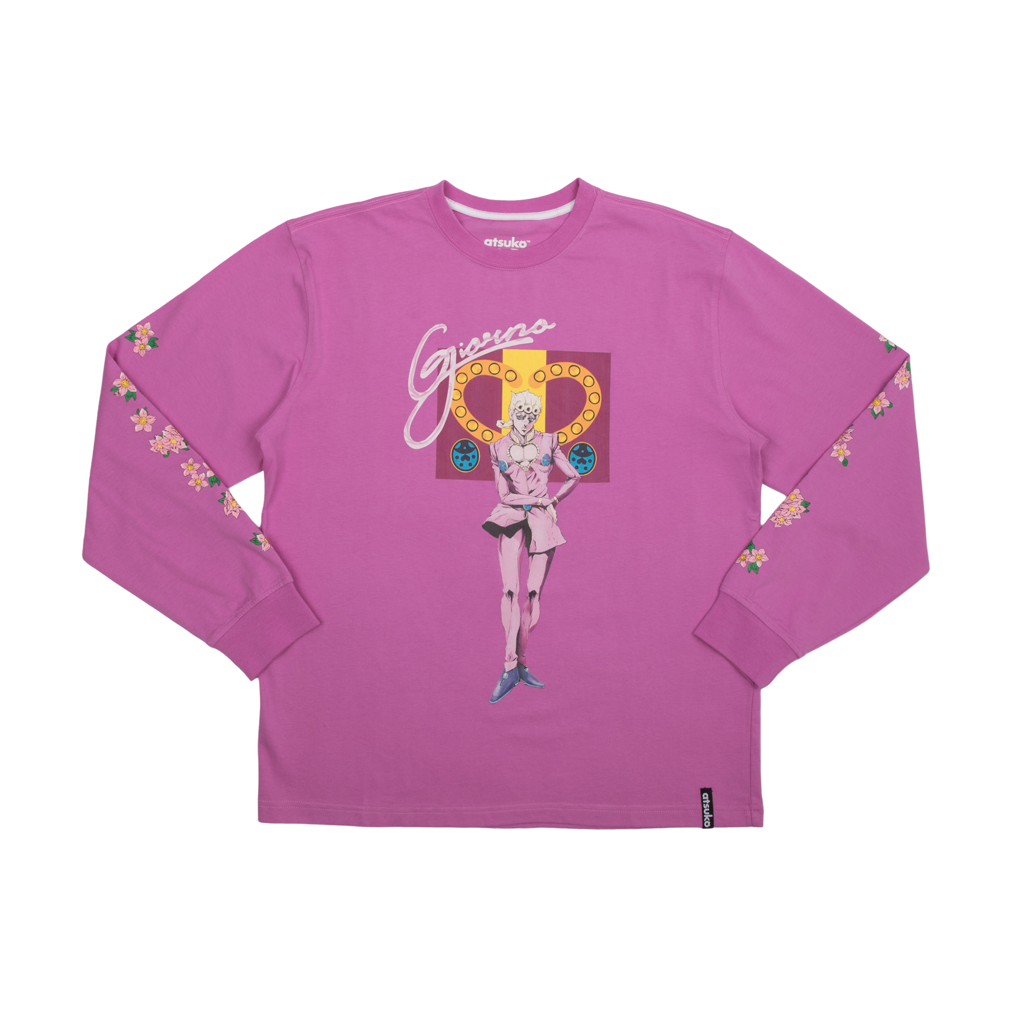 Golden Wind Giorno Floral Pink Long Sleeve