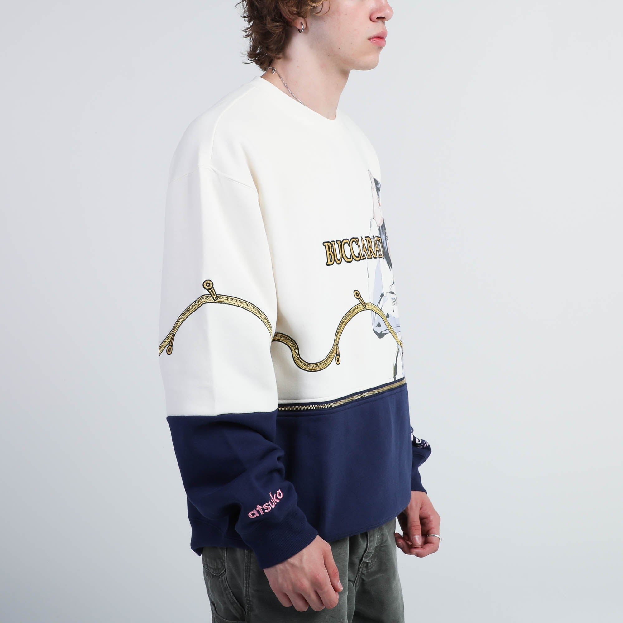 Golden Wind Bucciarati Zip Panel Sweatshirt