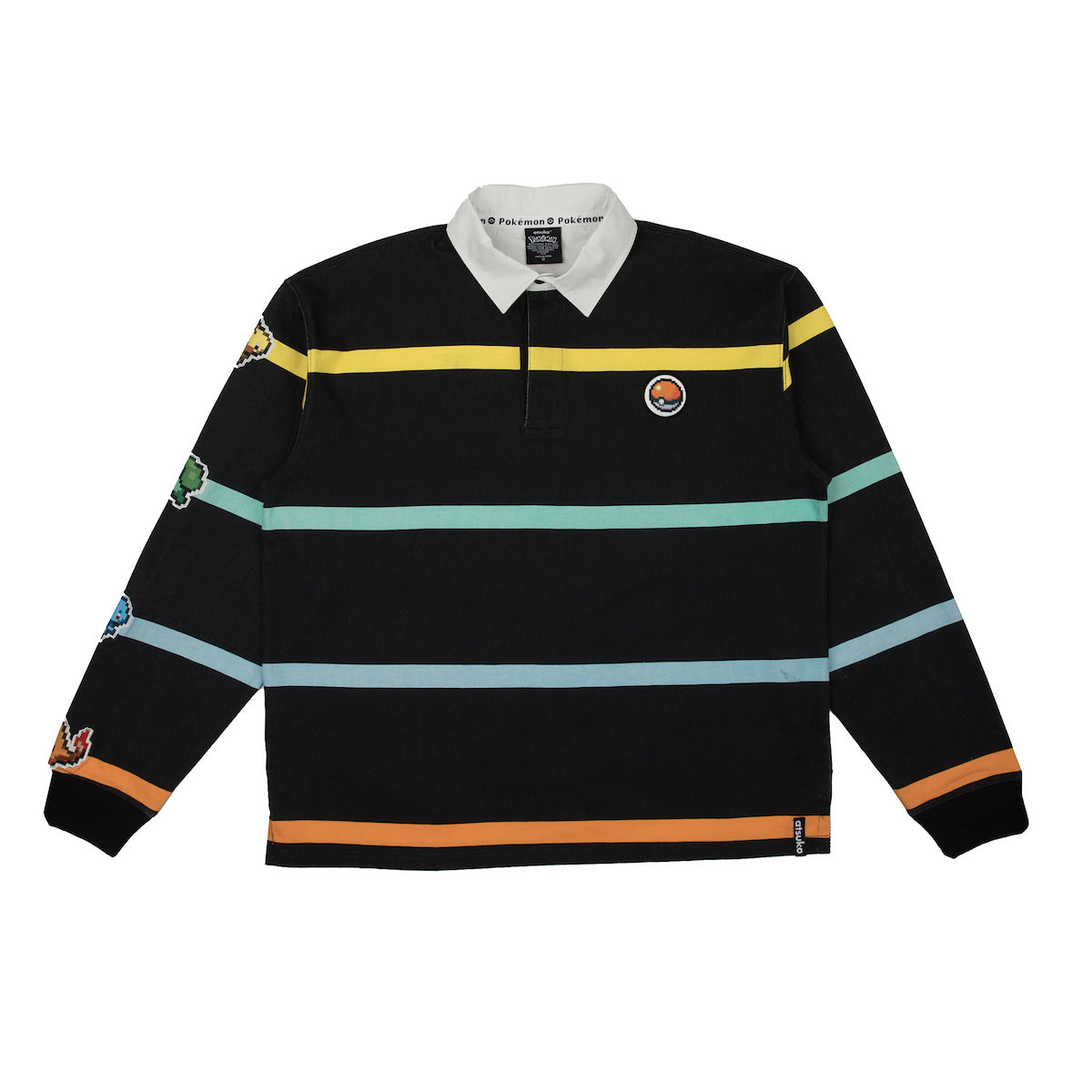 Horizontal Stripe with Pokemon Down the Sleeve Polo