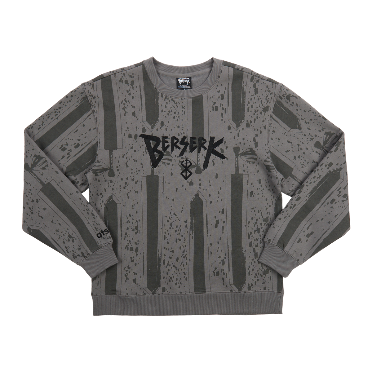 Berserk The Dragon Slayer Gray Crew Neck Sweatshirt Official Apparel Accessories Atsuko Berserk Atsuko