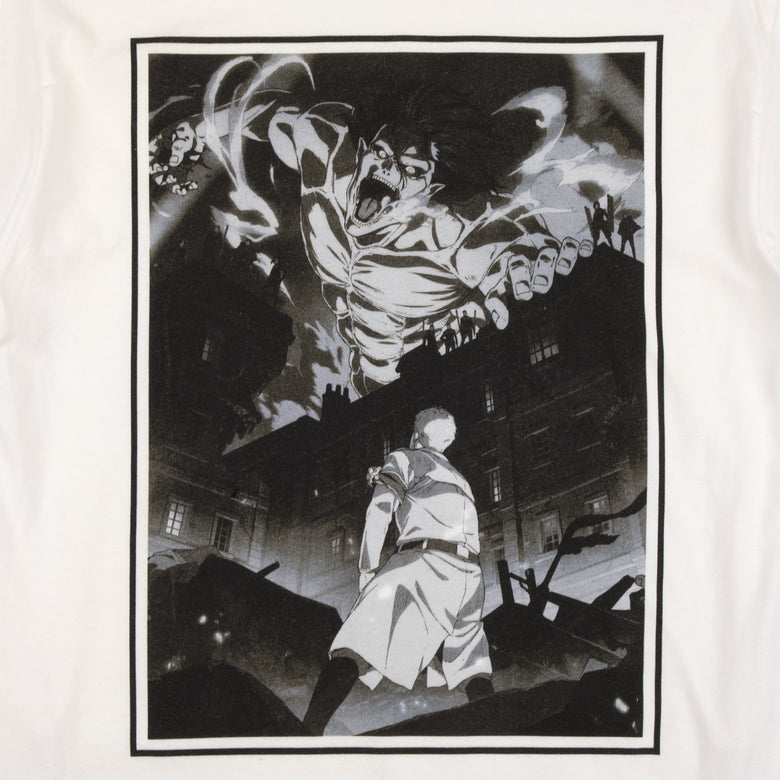 Attack On Titan Final Season Black and White Poster Black Tee, Official  Apparel & Accessories, Atsuko - Attack on Titan