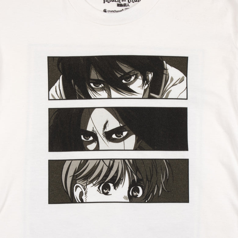 Attack On Titan Final Season Black and White Poster Black Tee, Official  Apparel & Accessories, Atsuko - Attack on Titan