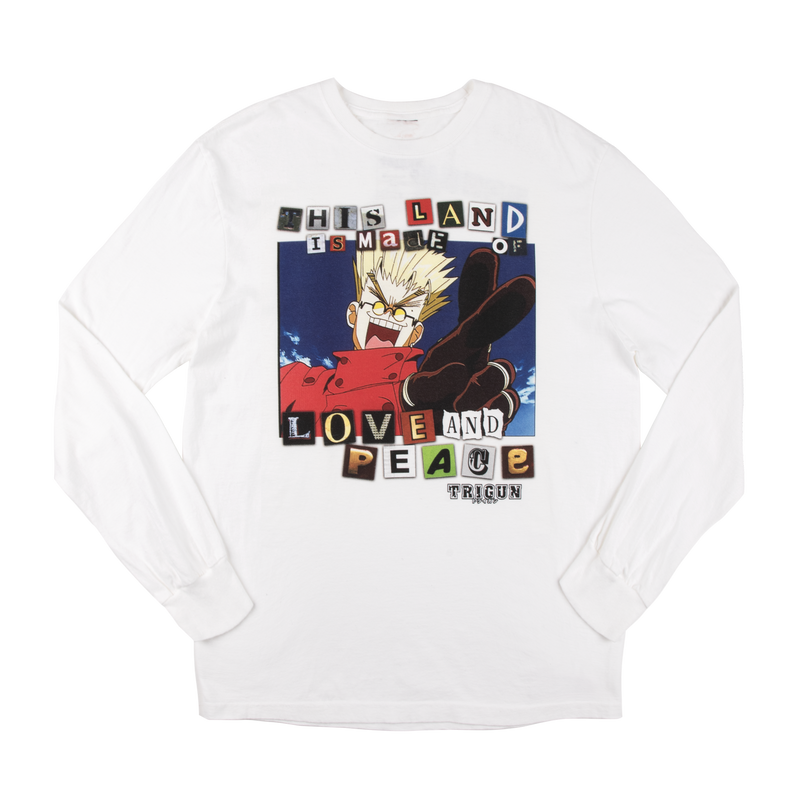 This Land Is Made Of Love and Peace White Long Sleeve