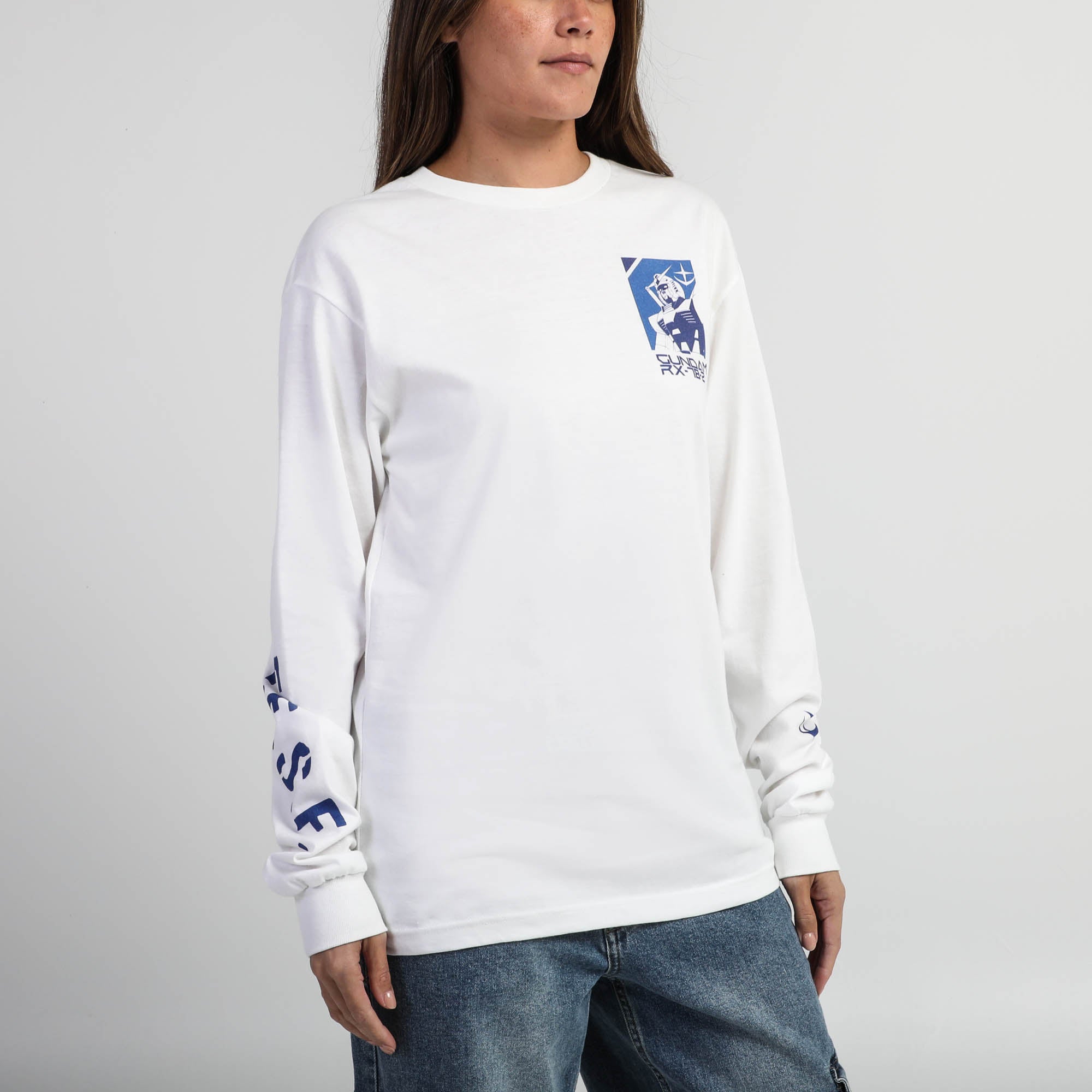 True Blue RX-78-2 White Long Sleeve