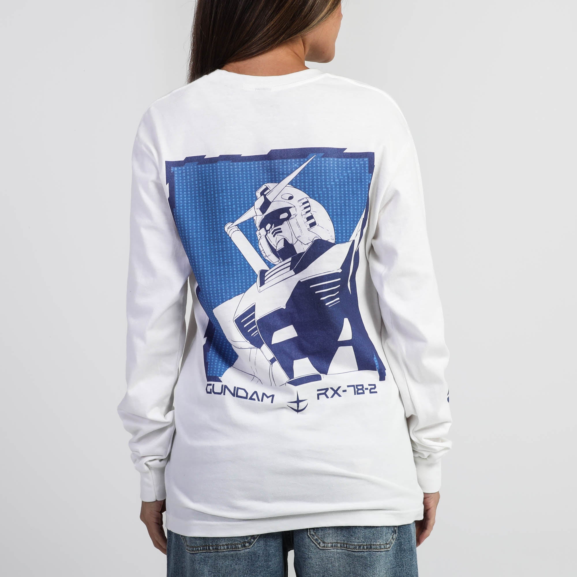 True Blue RX-78-2 White Long Sleeve