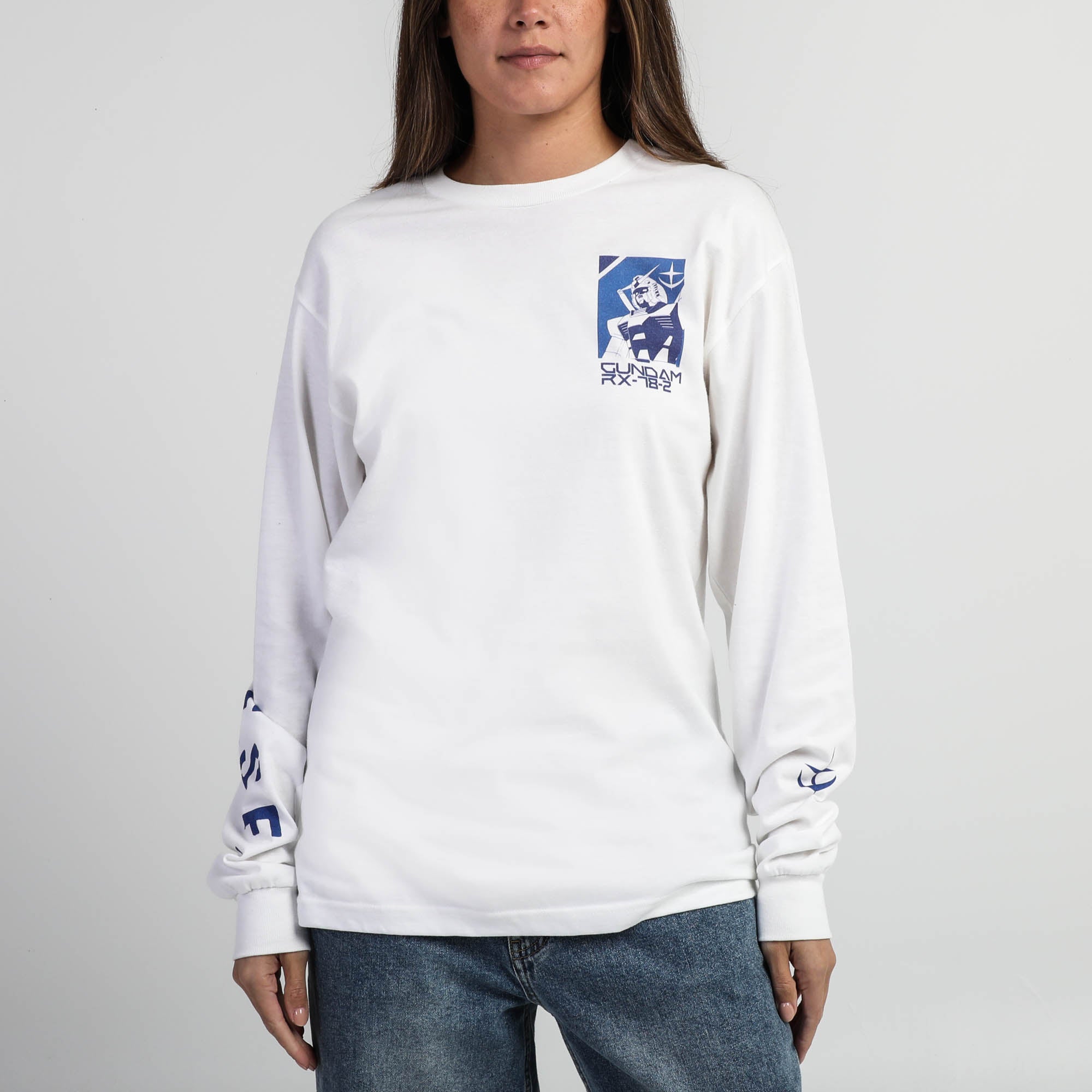 True Blue RX-78-2 White Long Sleeve