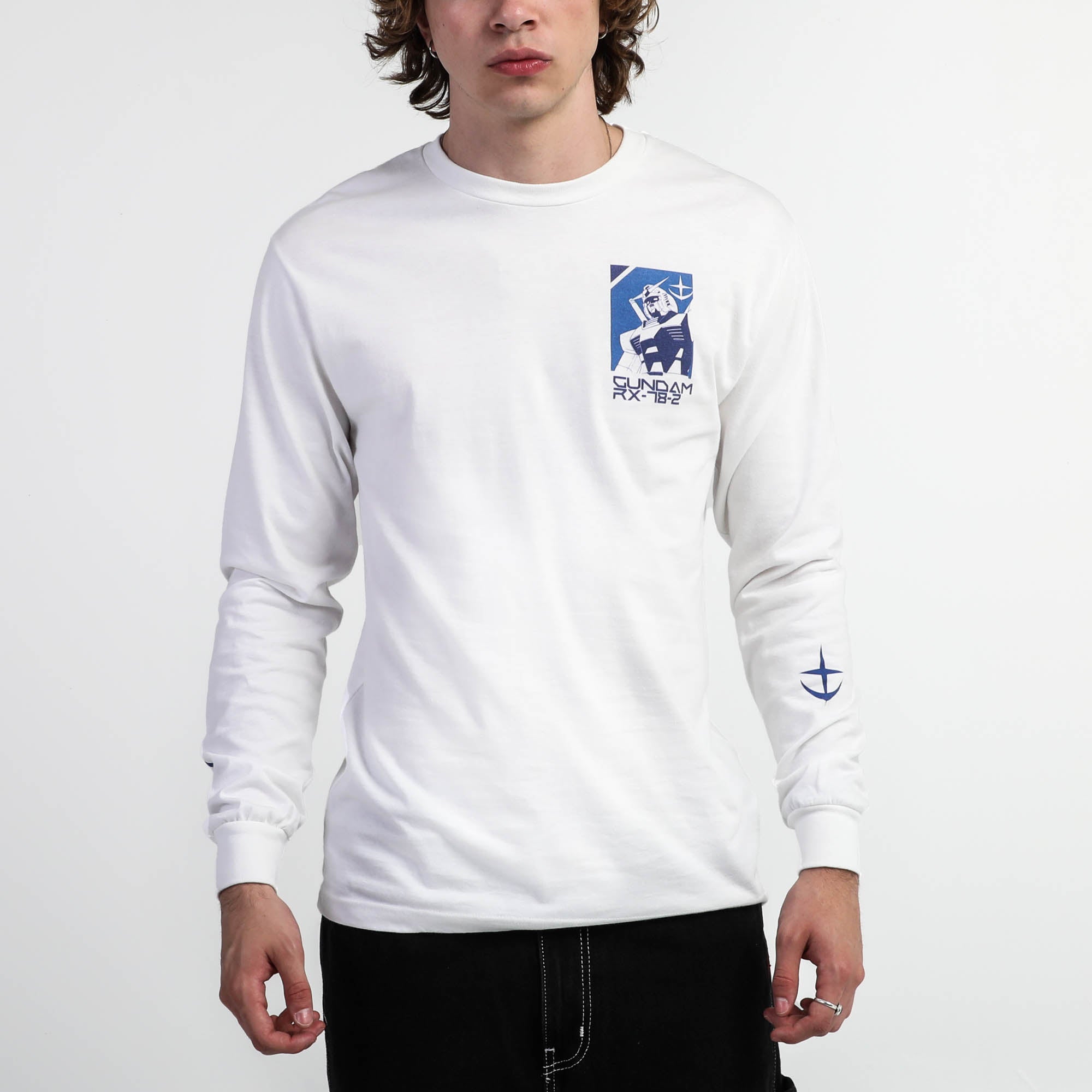 True Blue RX-78-2 White Long Sleeve