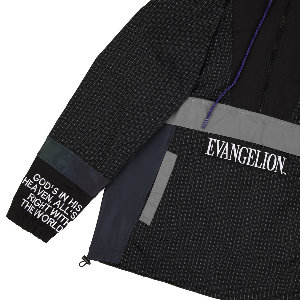 Evangelion Eva Unit-01 Iridescent Reflective Black Anorak | Official ...
