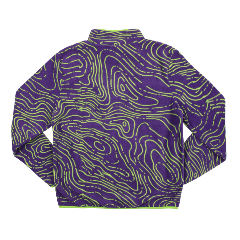 Eva Unit-01 Topography Pattern Purple Polar Fleece