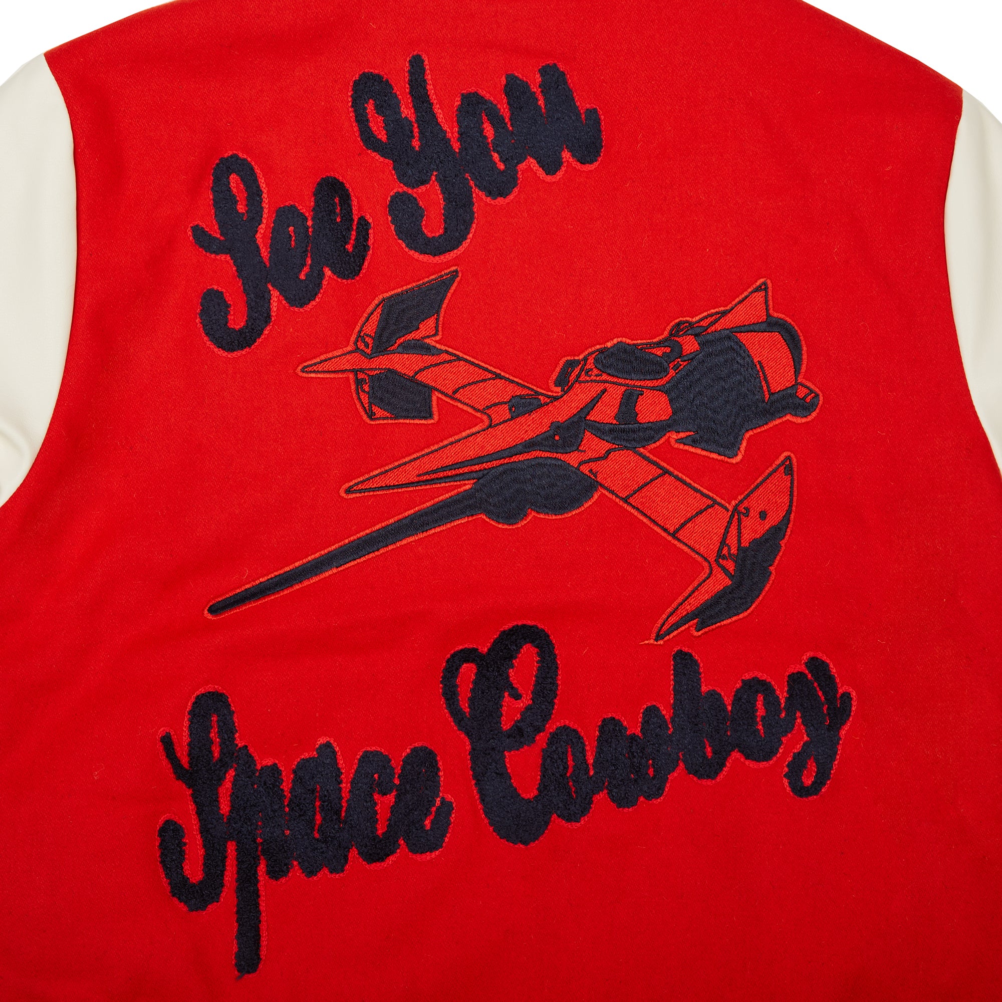See You Space Cowboy Red Varsity Jacket
