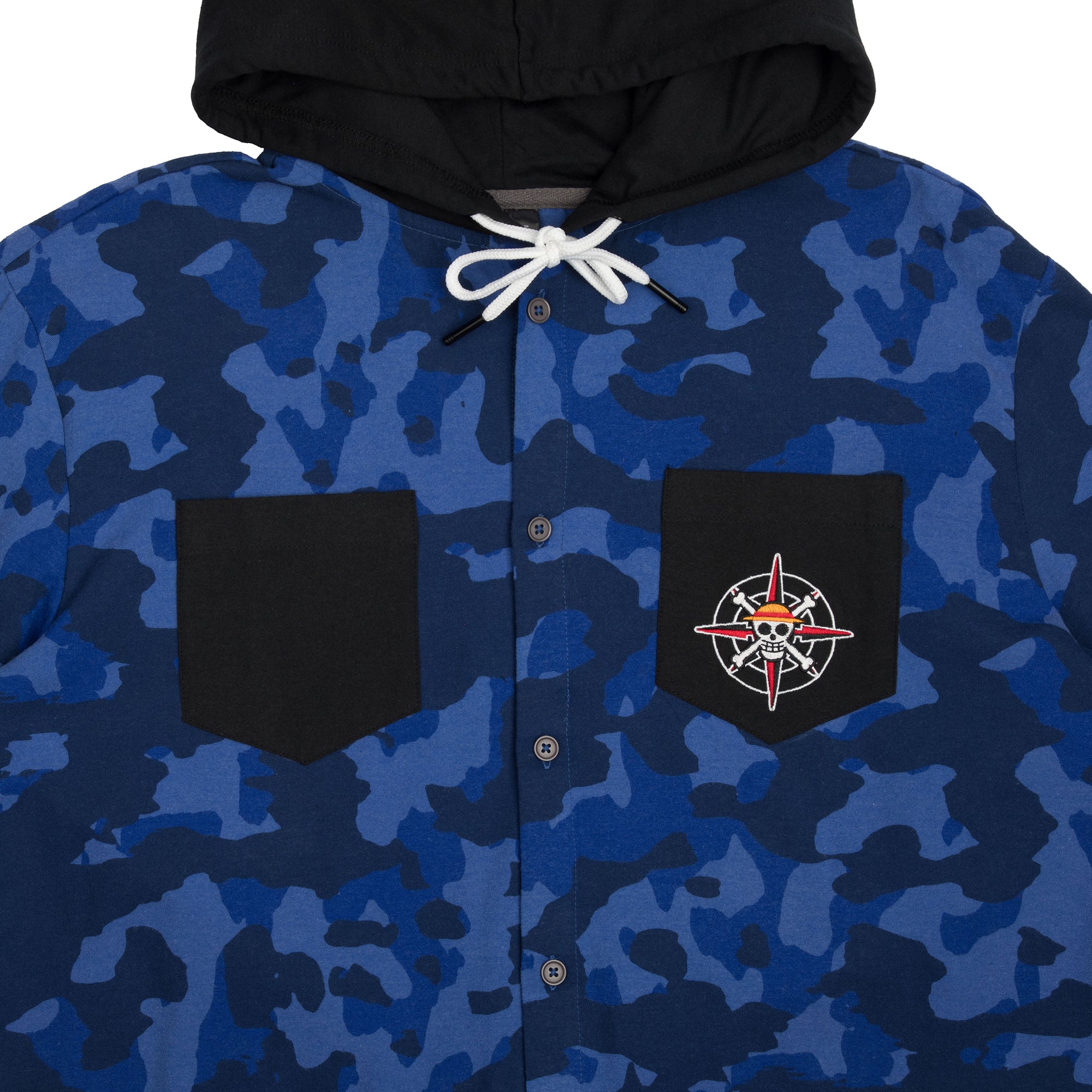Straw Hat Crew Hooded Camo Flannel