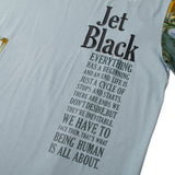 Jet Black Patchwork Panel Tee